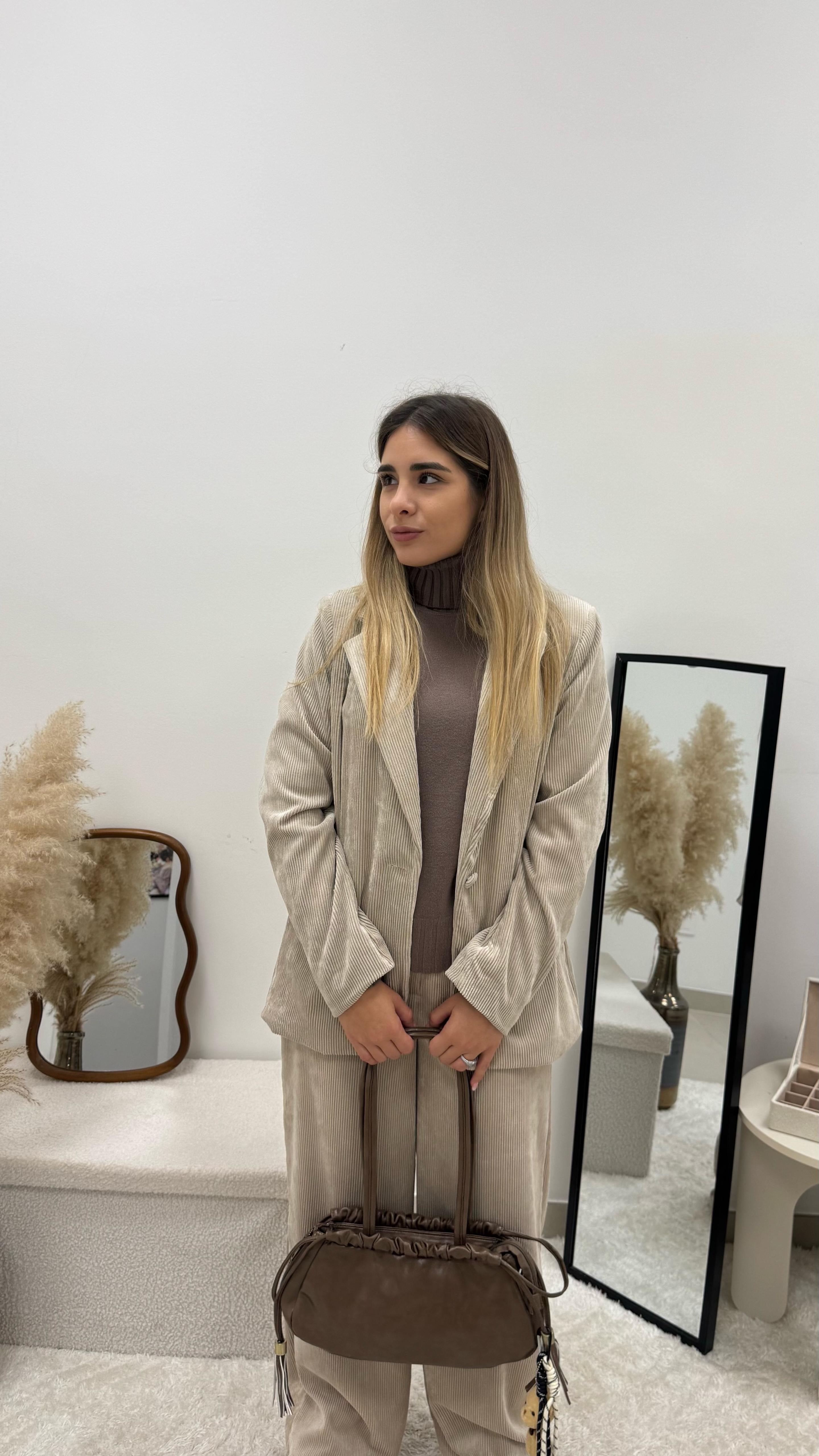 Tailleur Suede Coste Ecru