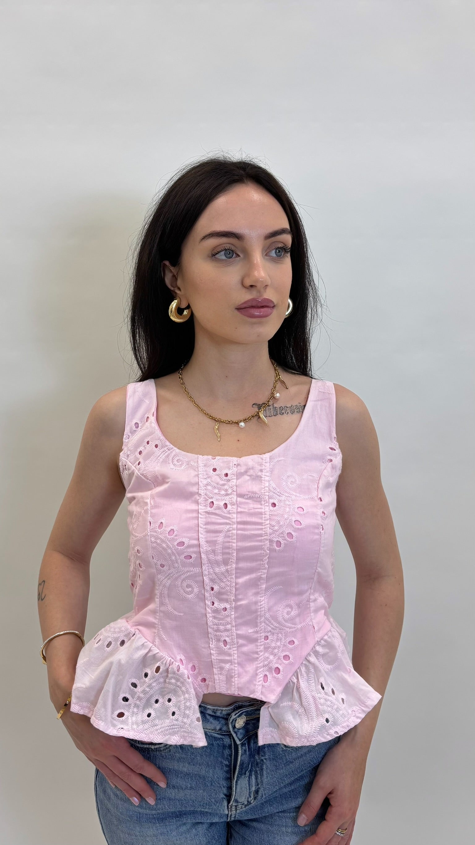 Corset Bon Bon Sangallo Pink