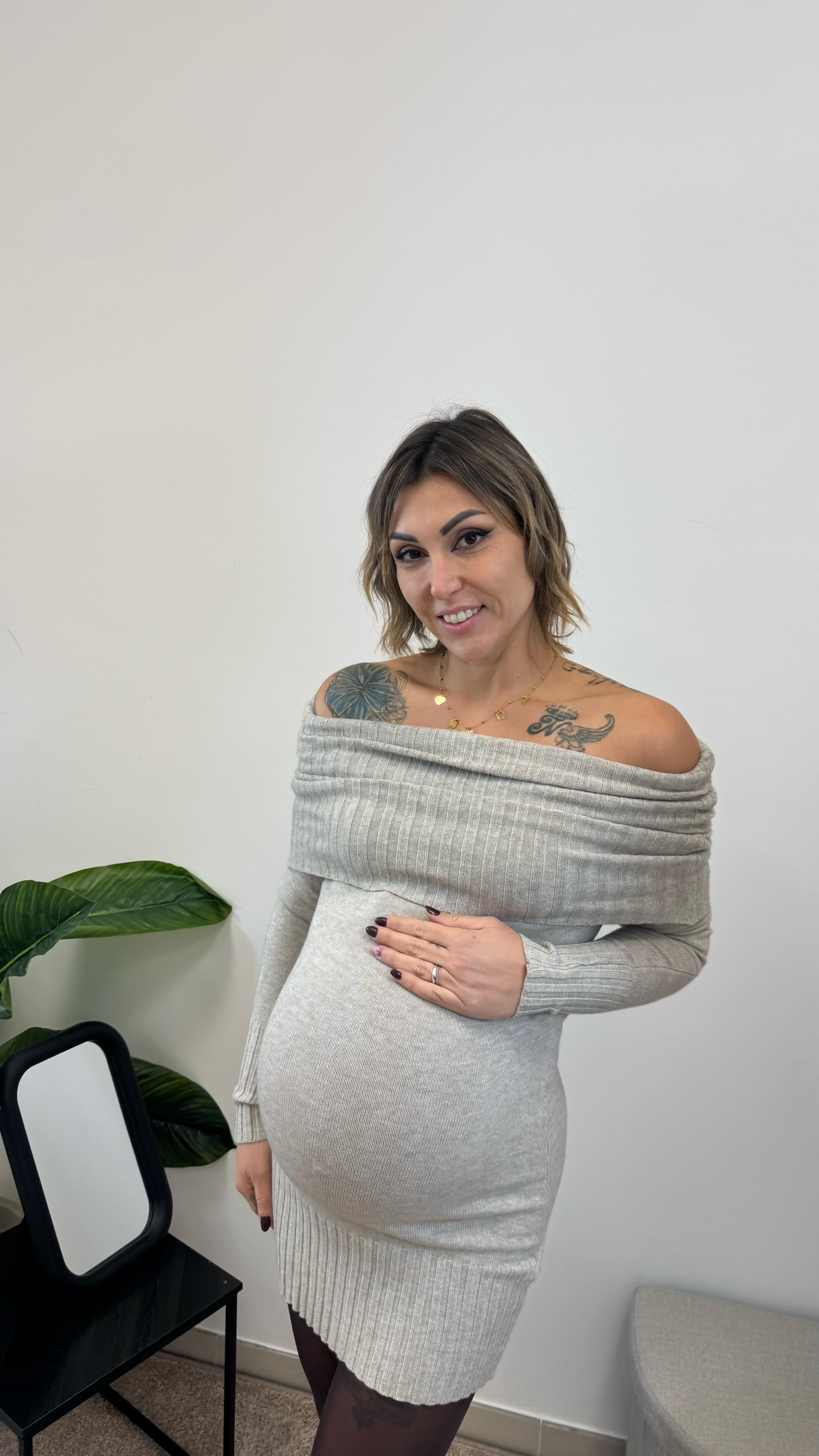 Abito Off-Shoulder Tortora