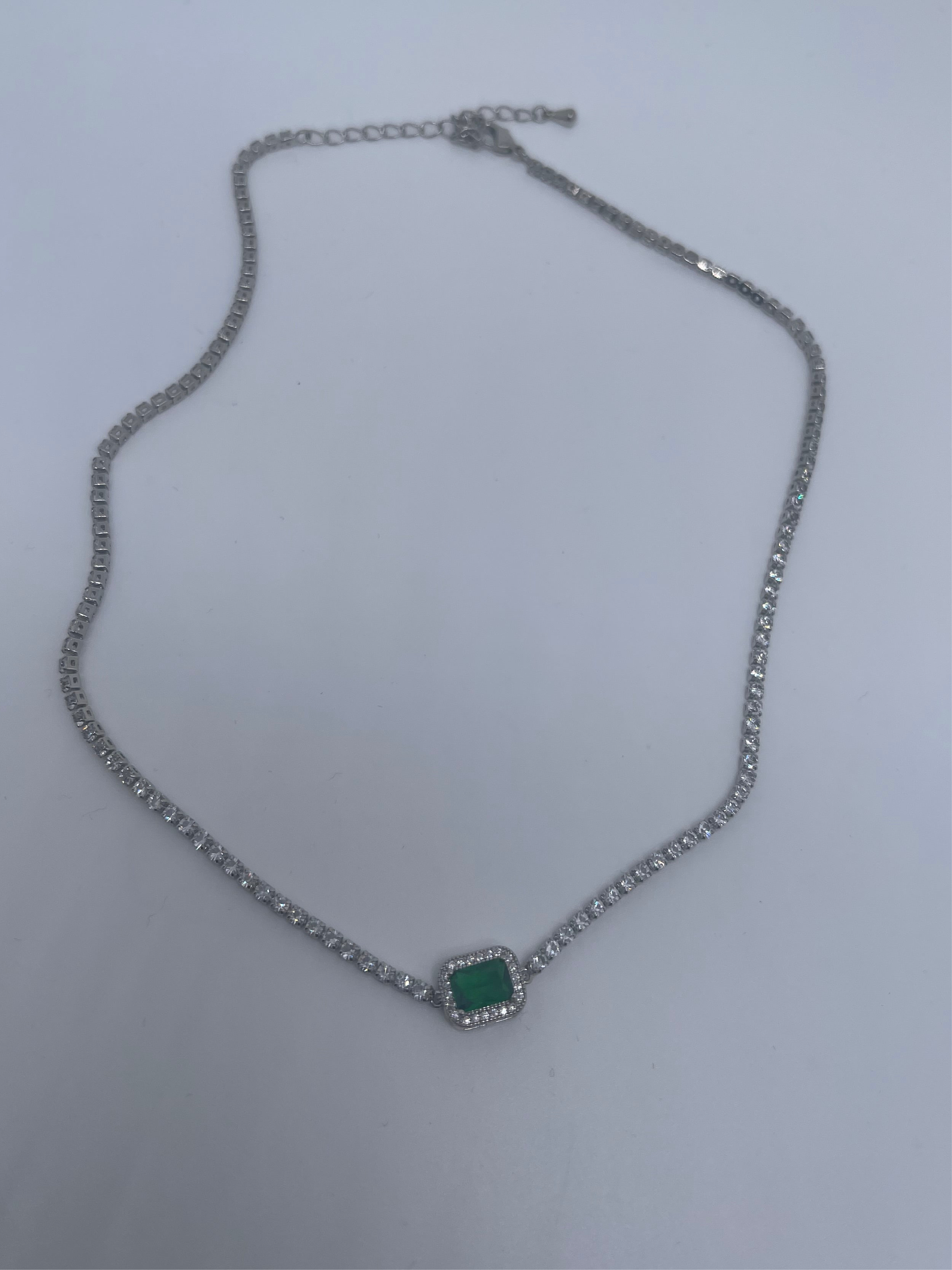 Collana tennis Silver con pietra