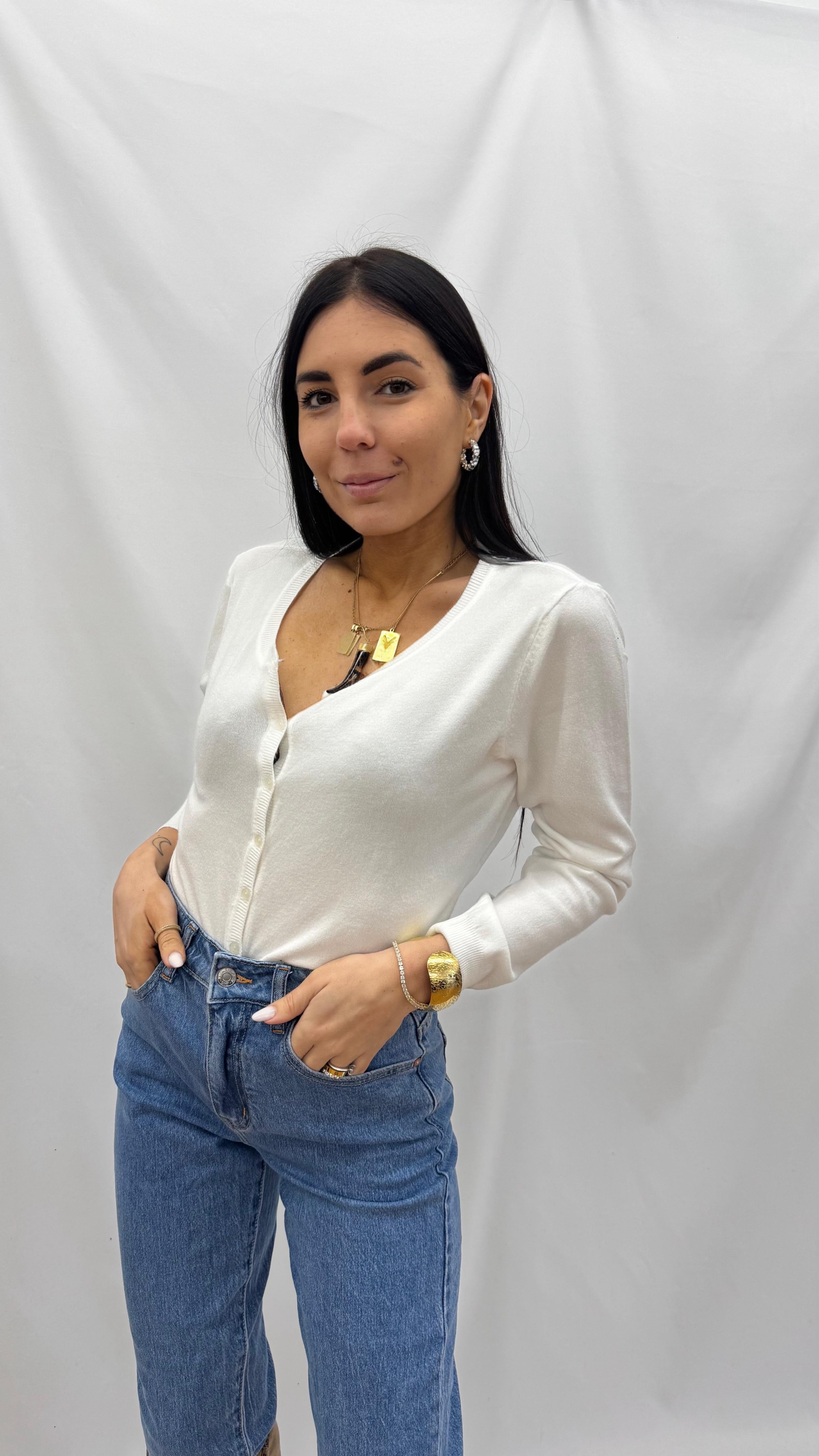 Pull Be You Bottoncini Bianco