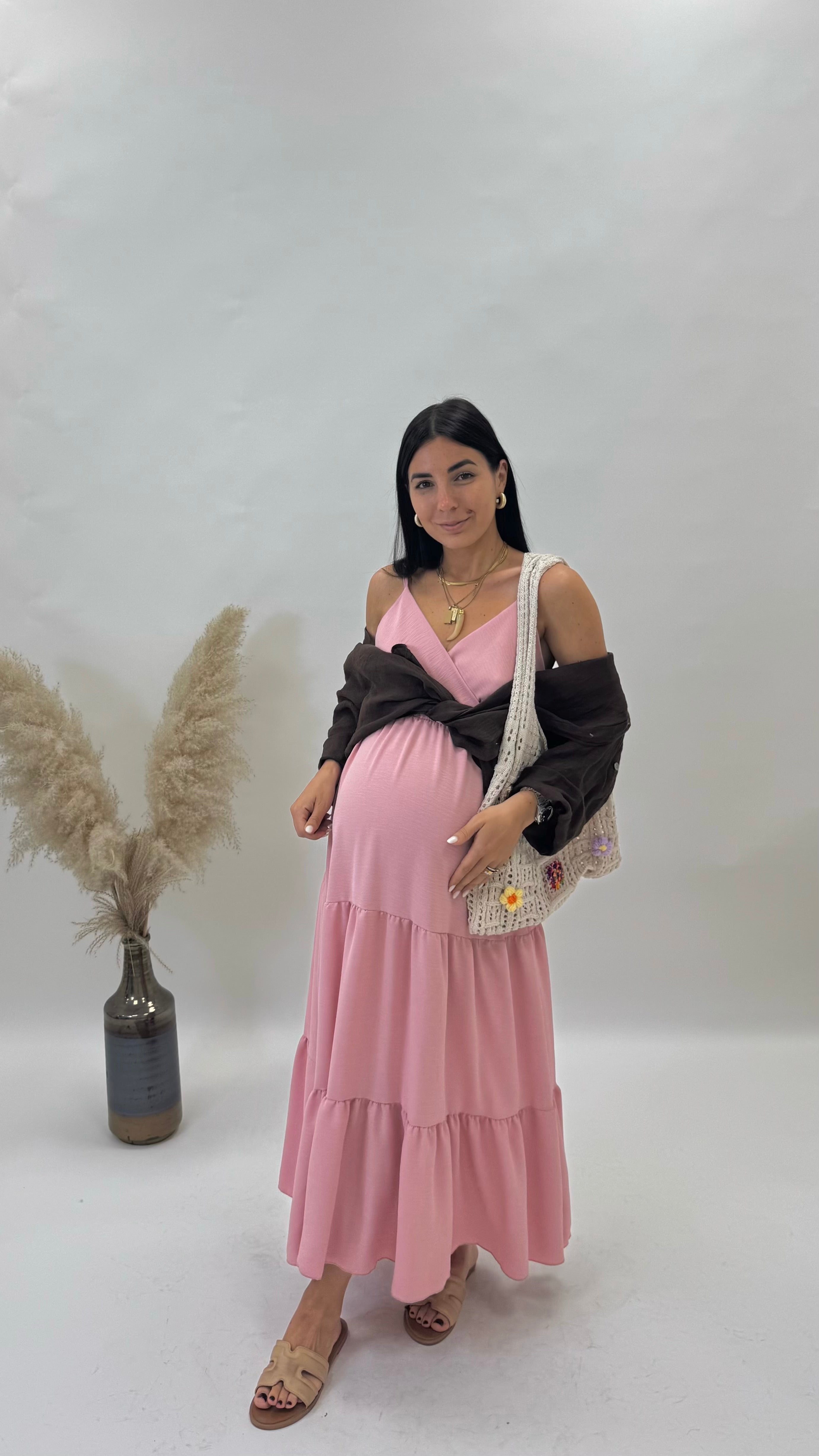 Maxi Bag Handmade Pink Flower