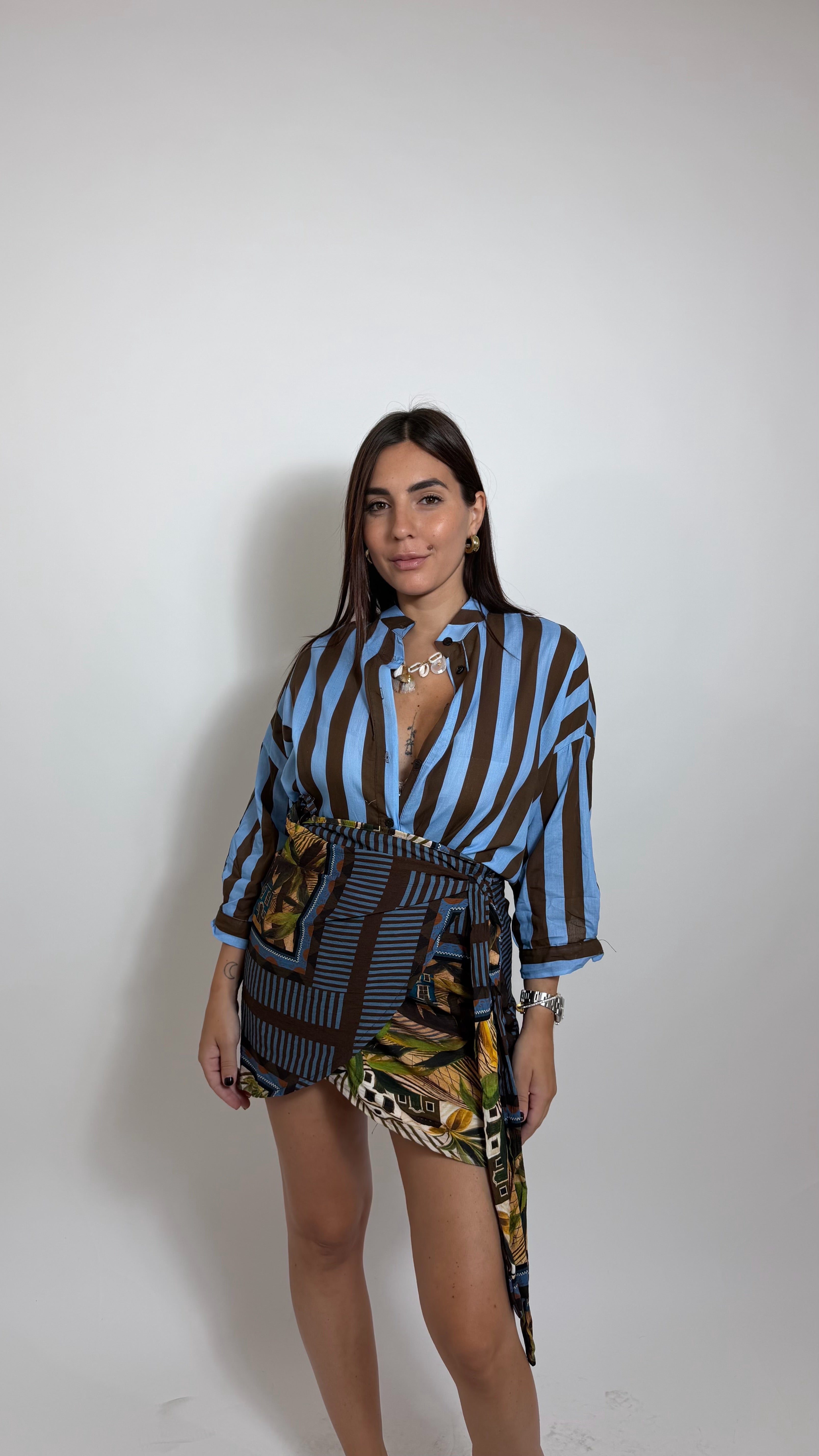 Mini Gonna Pareo Cuba Moka