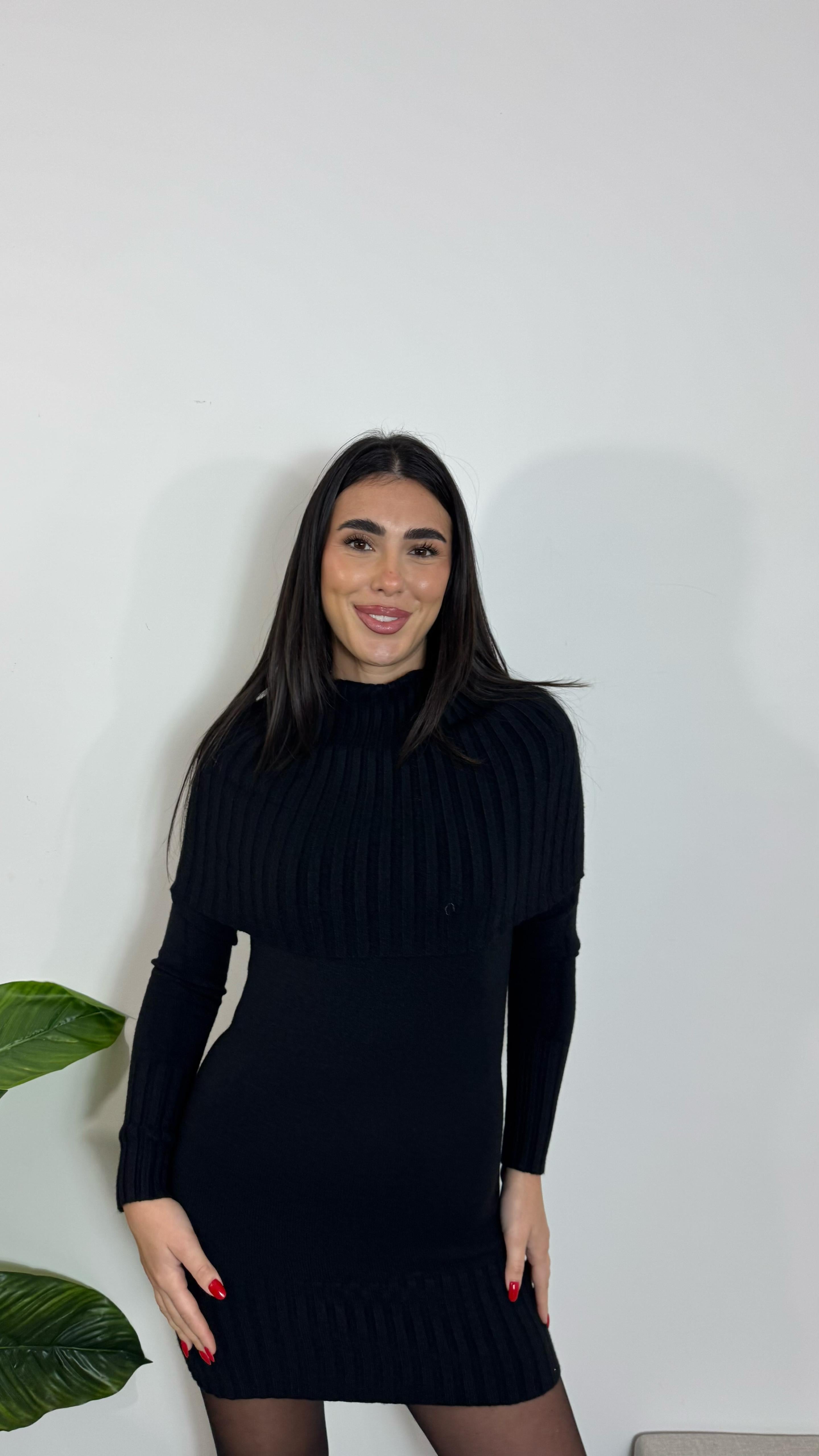 Abito Off-Shoulder Nero