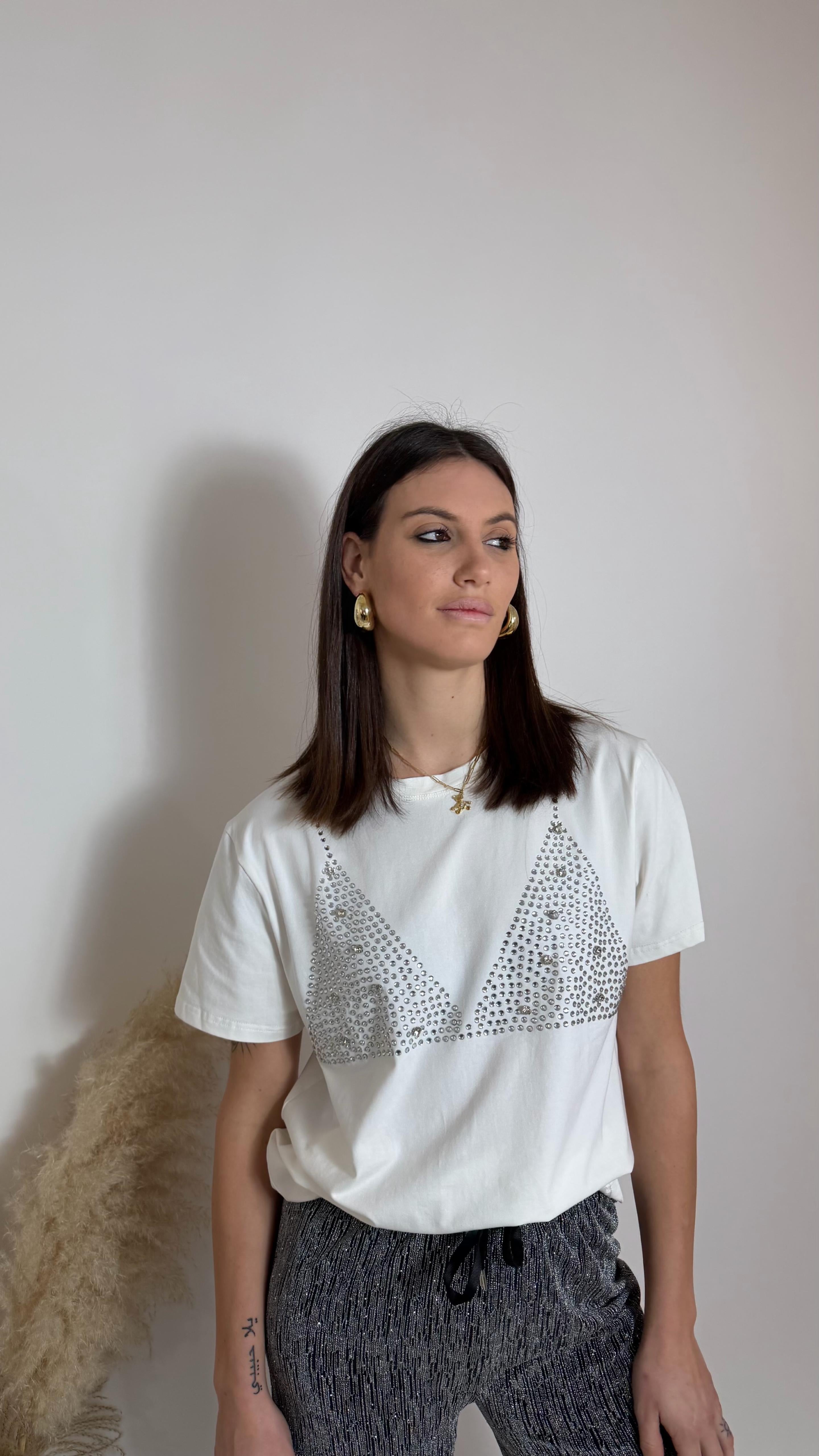 Panta palazzo Sparkle Silver Black