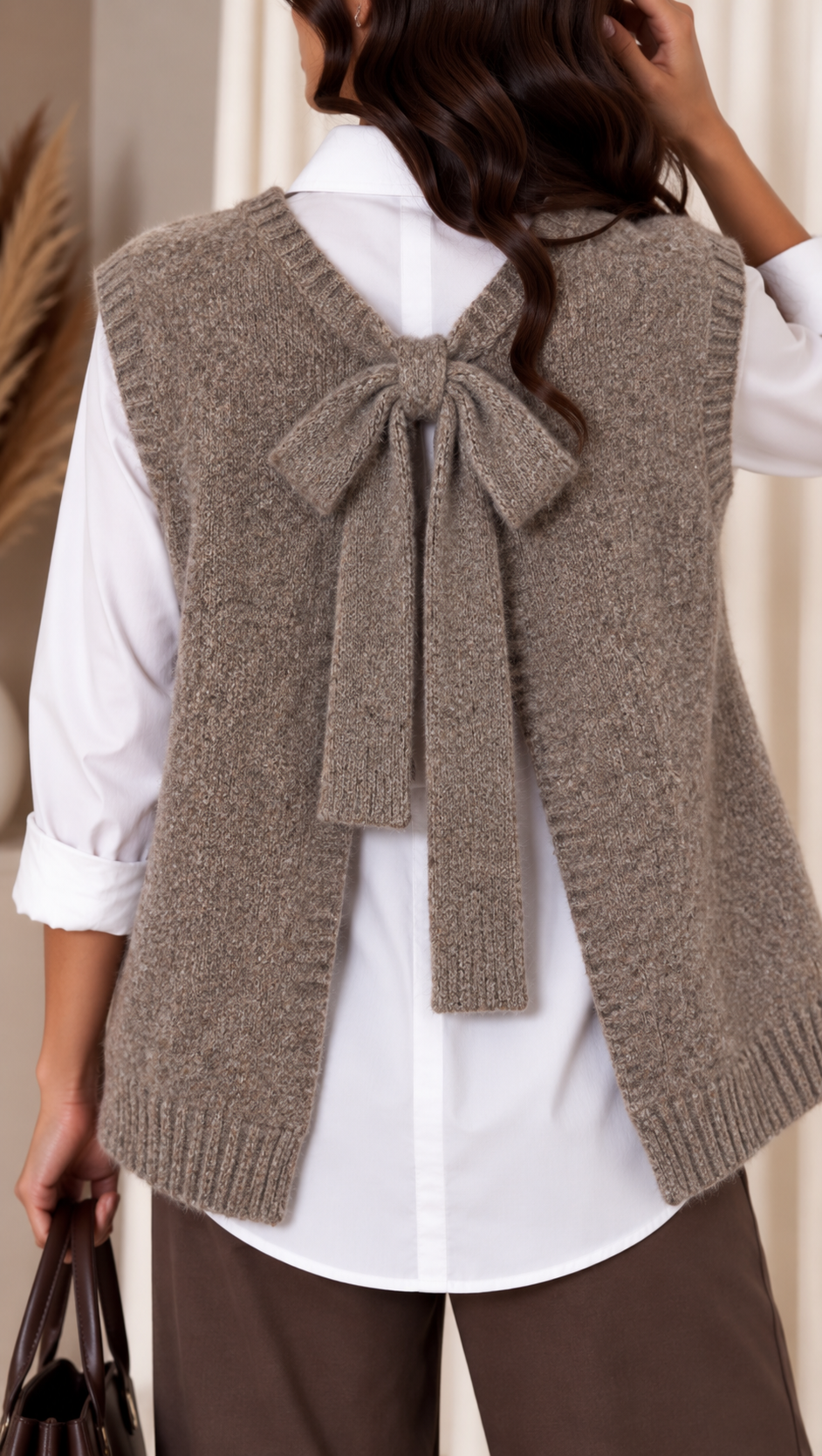 Gilet Bow Back Moka