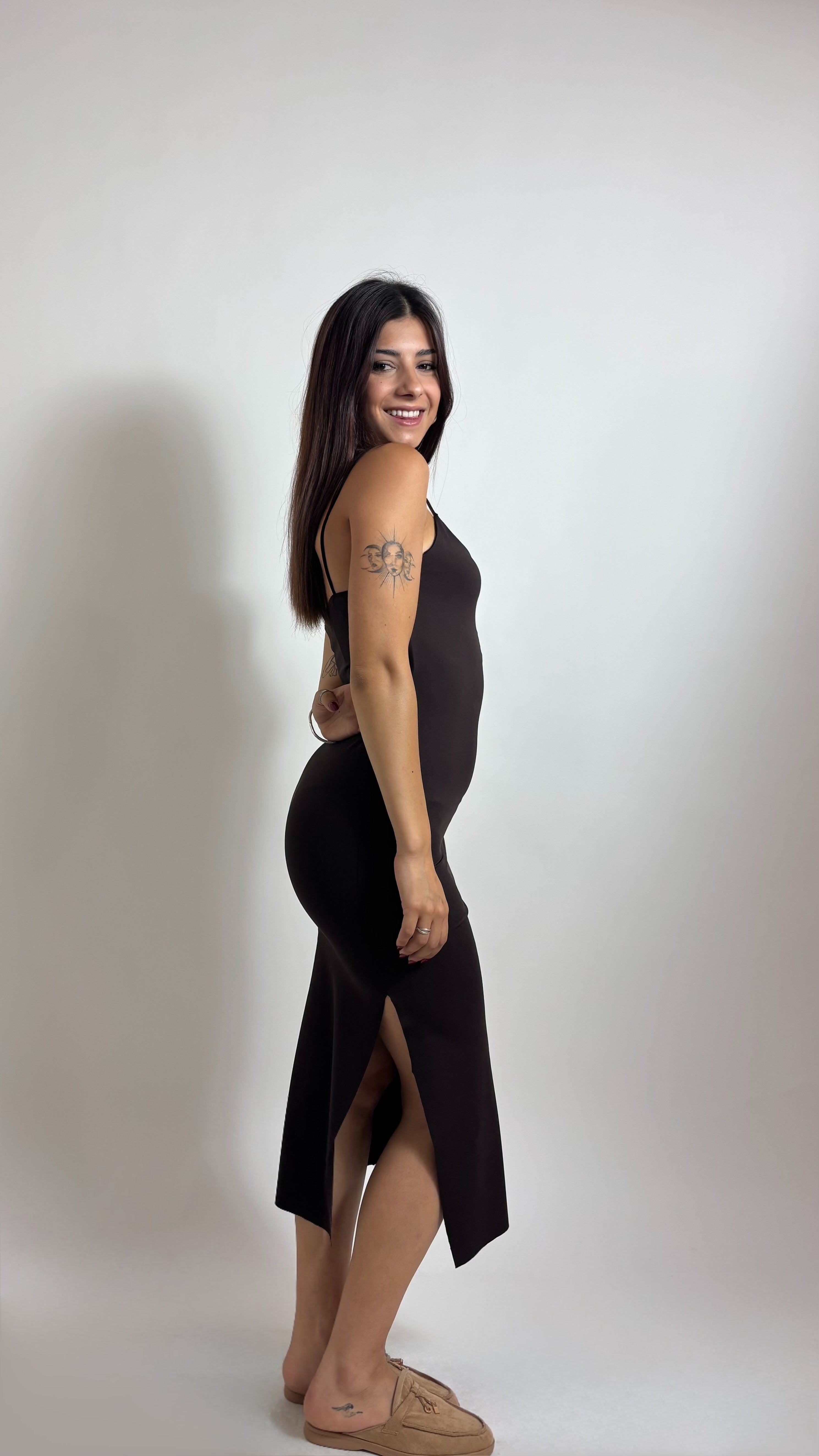 Abito Midi Stretch Choco