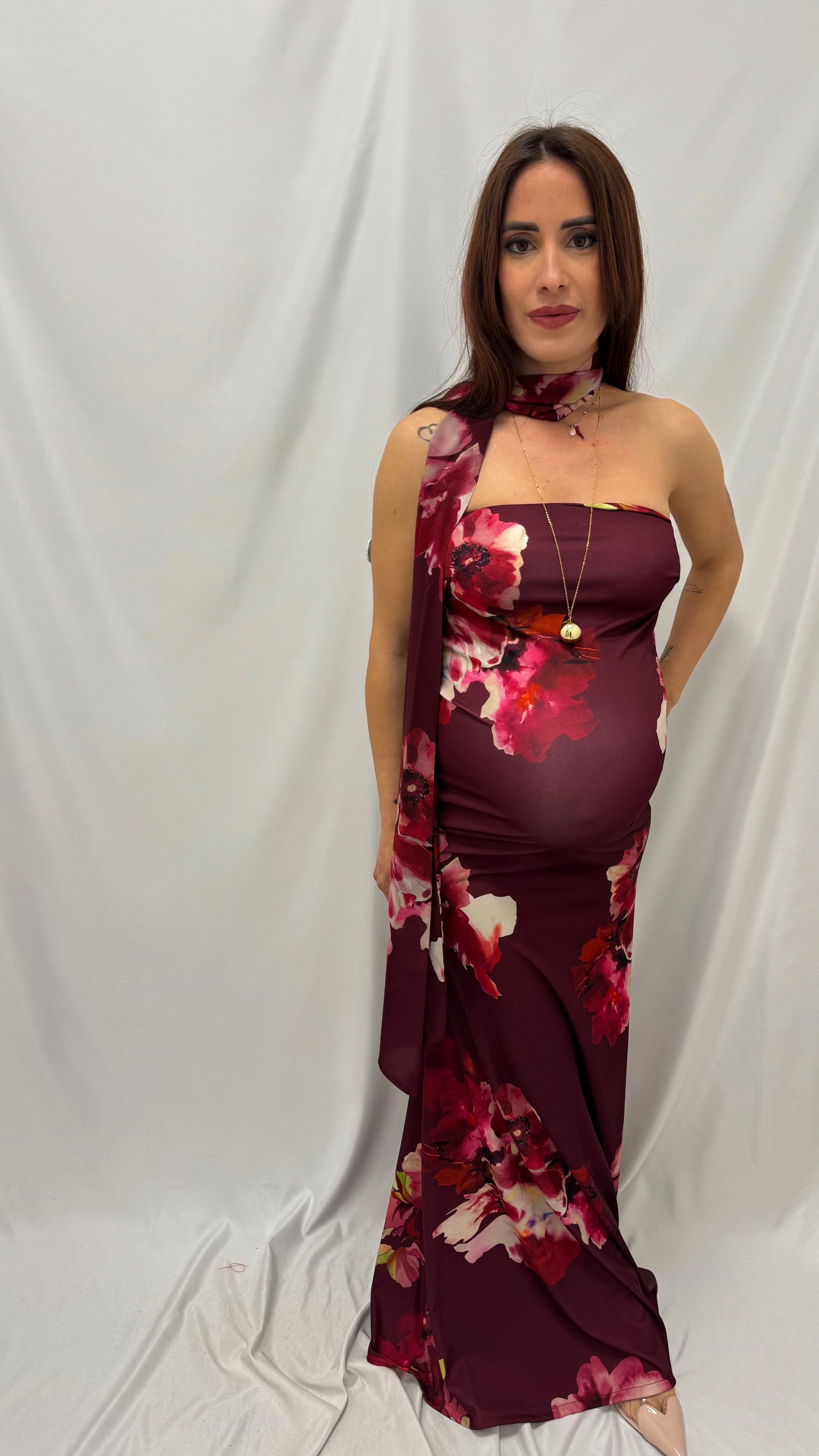 Abito Sirena Burgundy