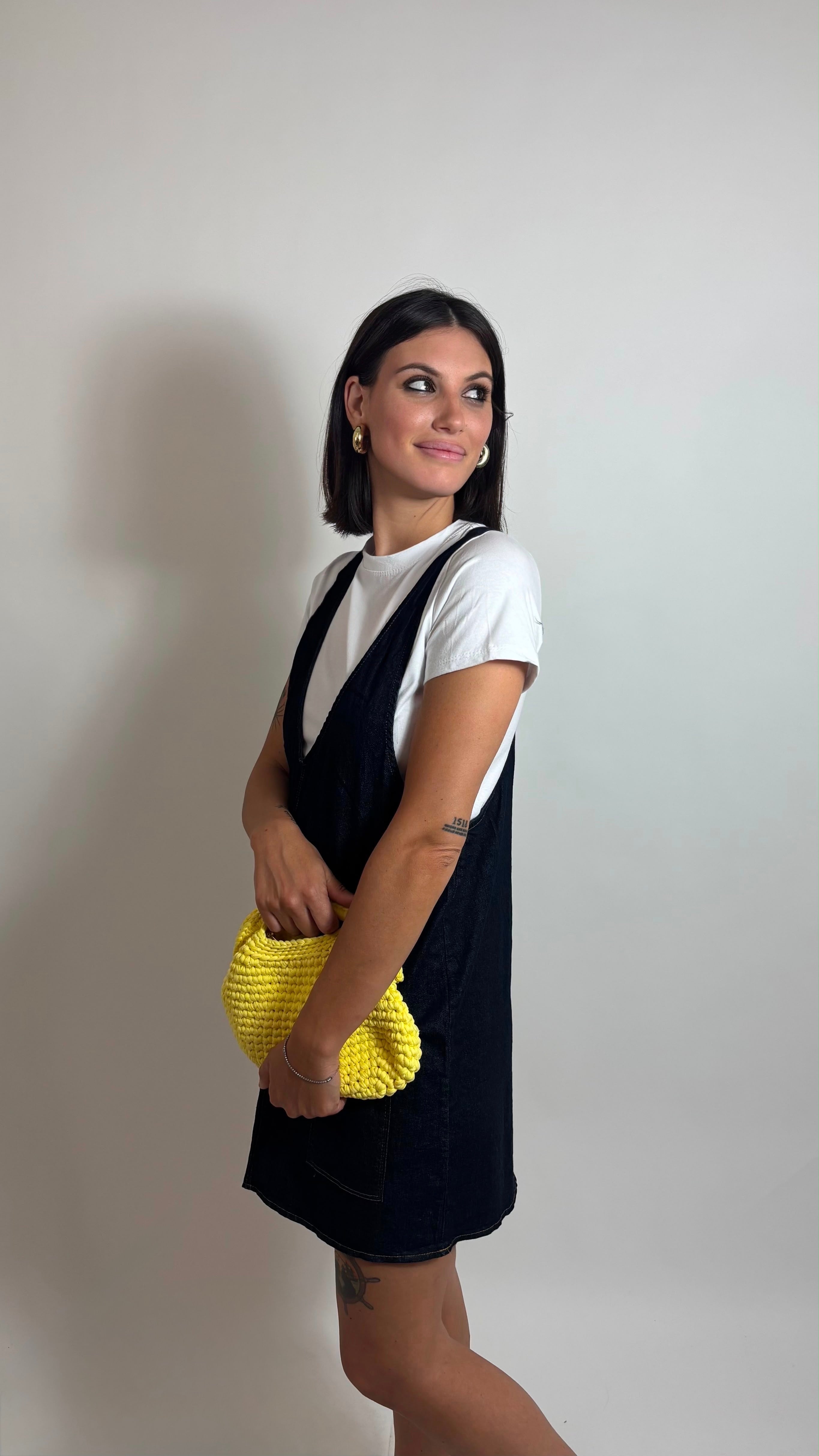 Mini Dress Salopette Denim