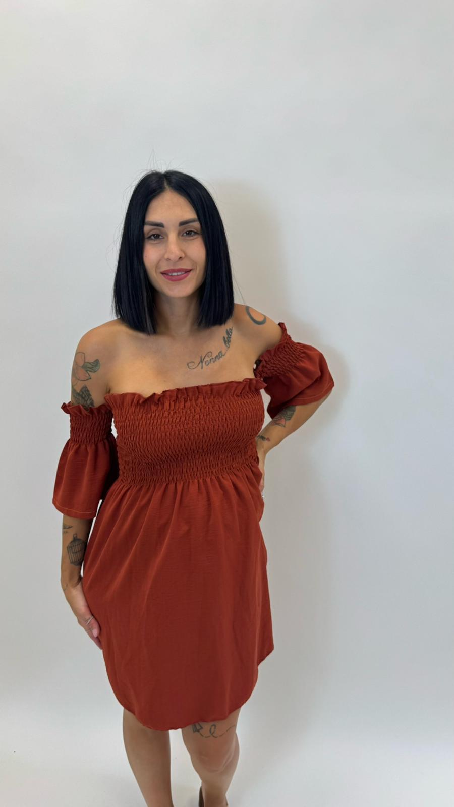 Minidress Lola Ruggine
