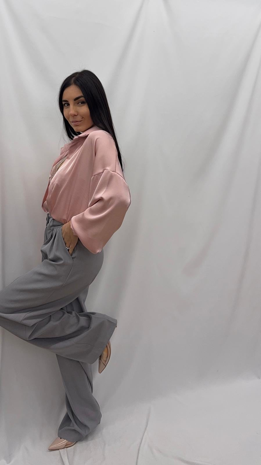 Pantalone Full Length Grigio Perla