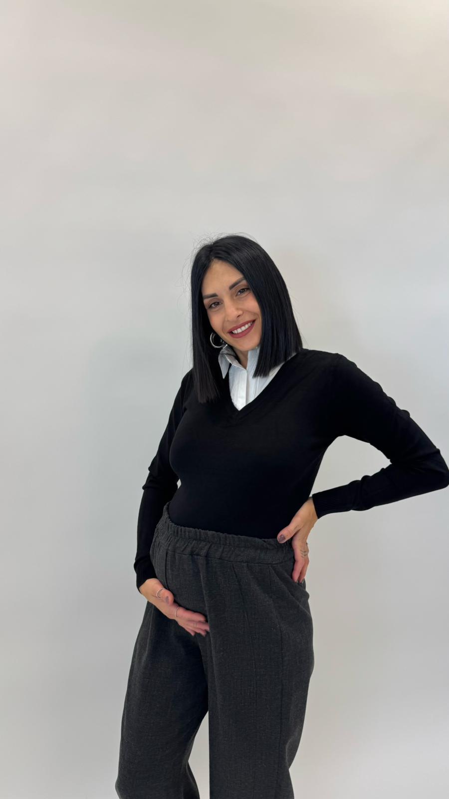 Panta Sigaretta Spigato Grigio Antracite