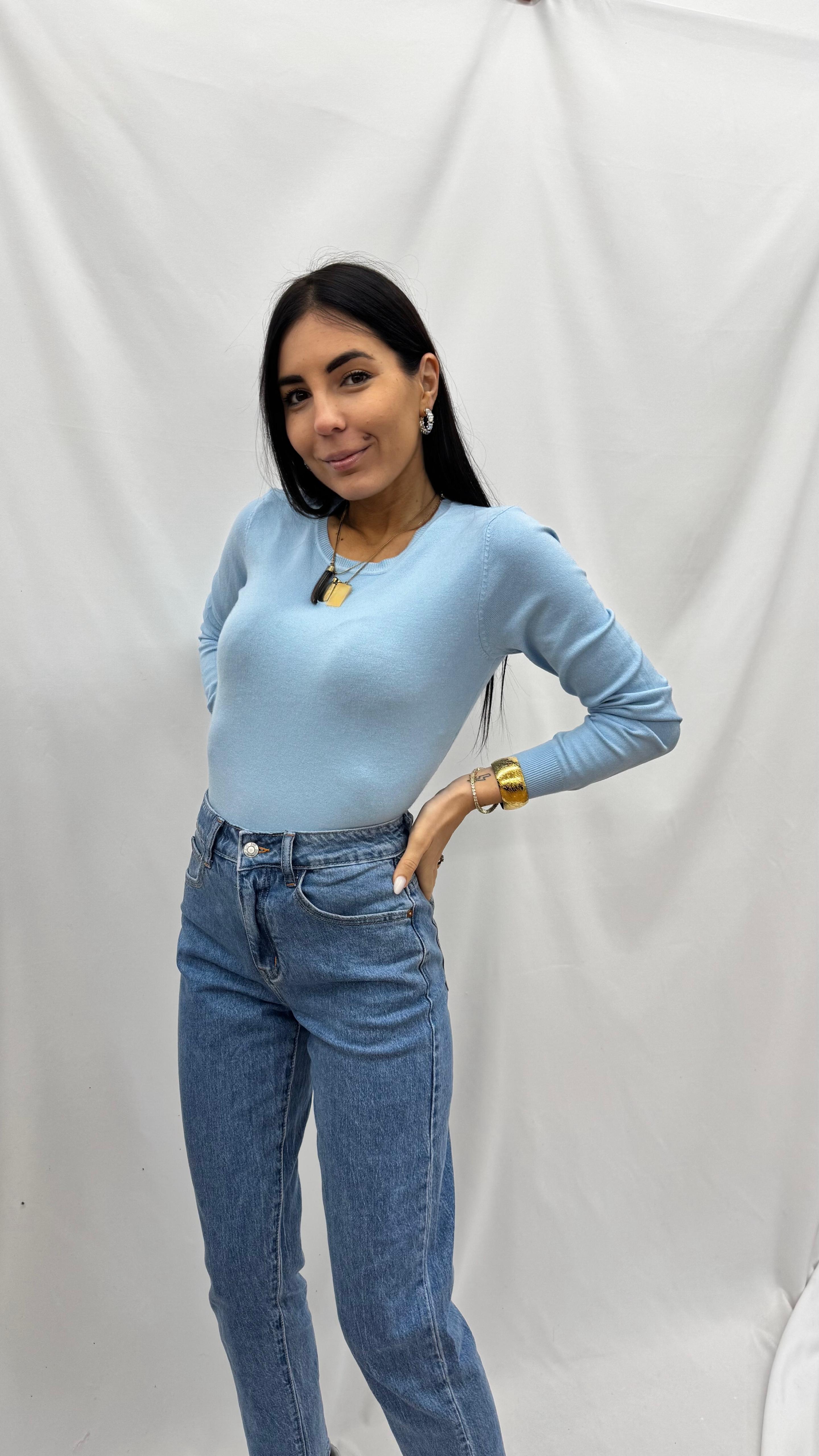 Pull Be You Girocollo Azzurro