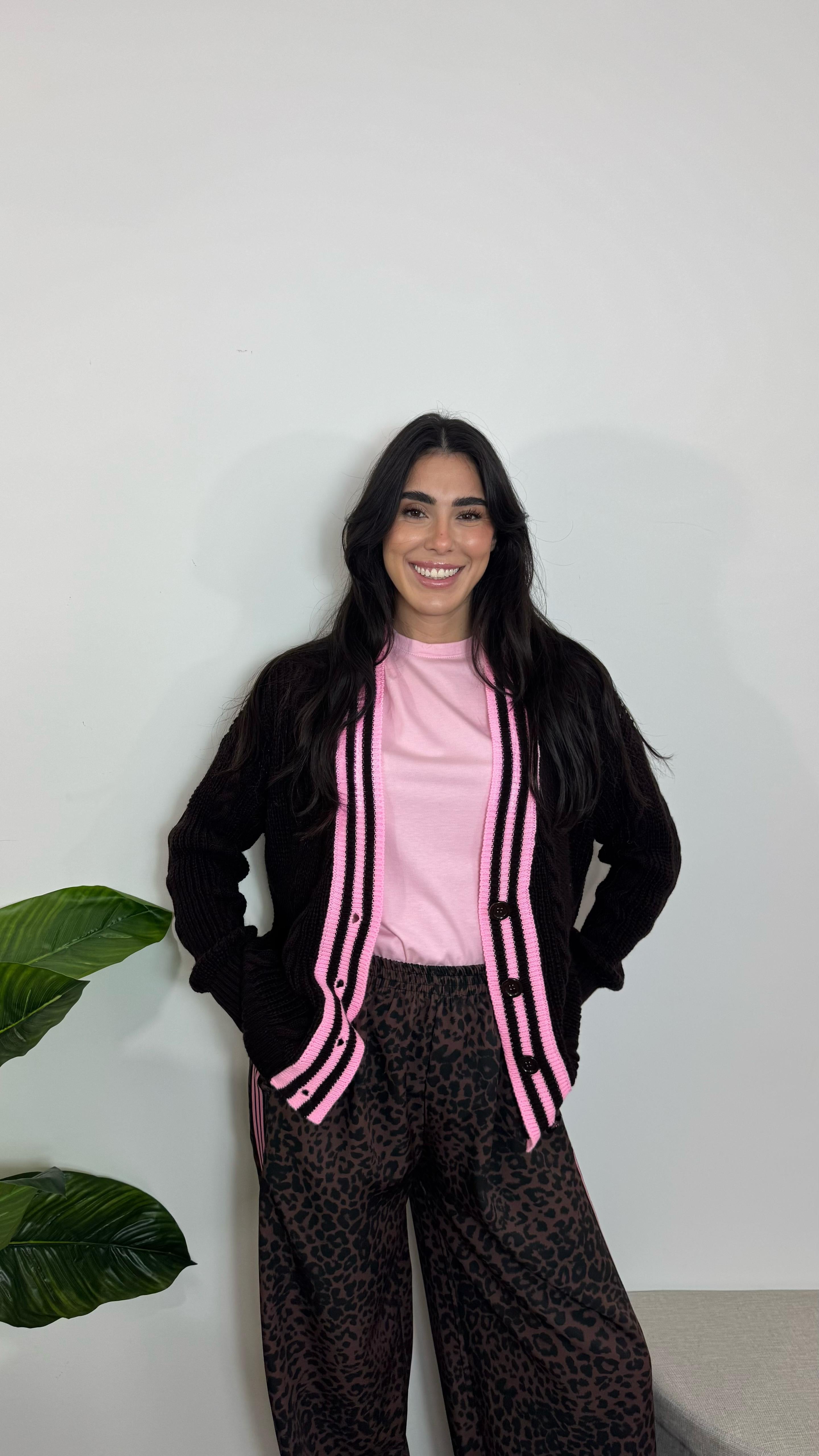 Pantalone Animalier Banda Laterale