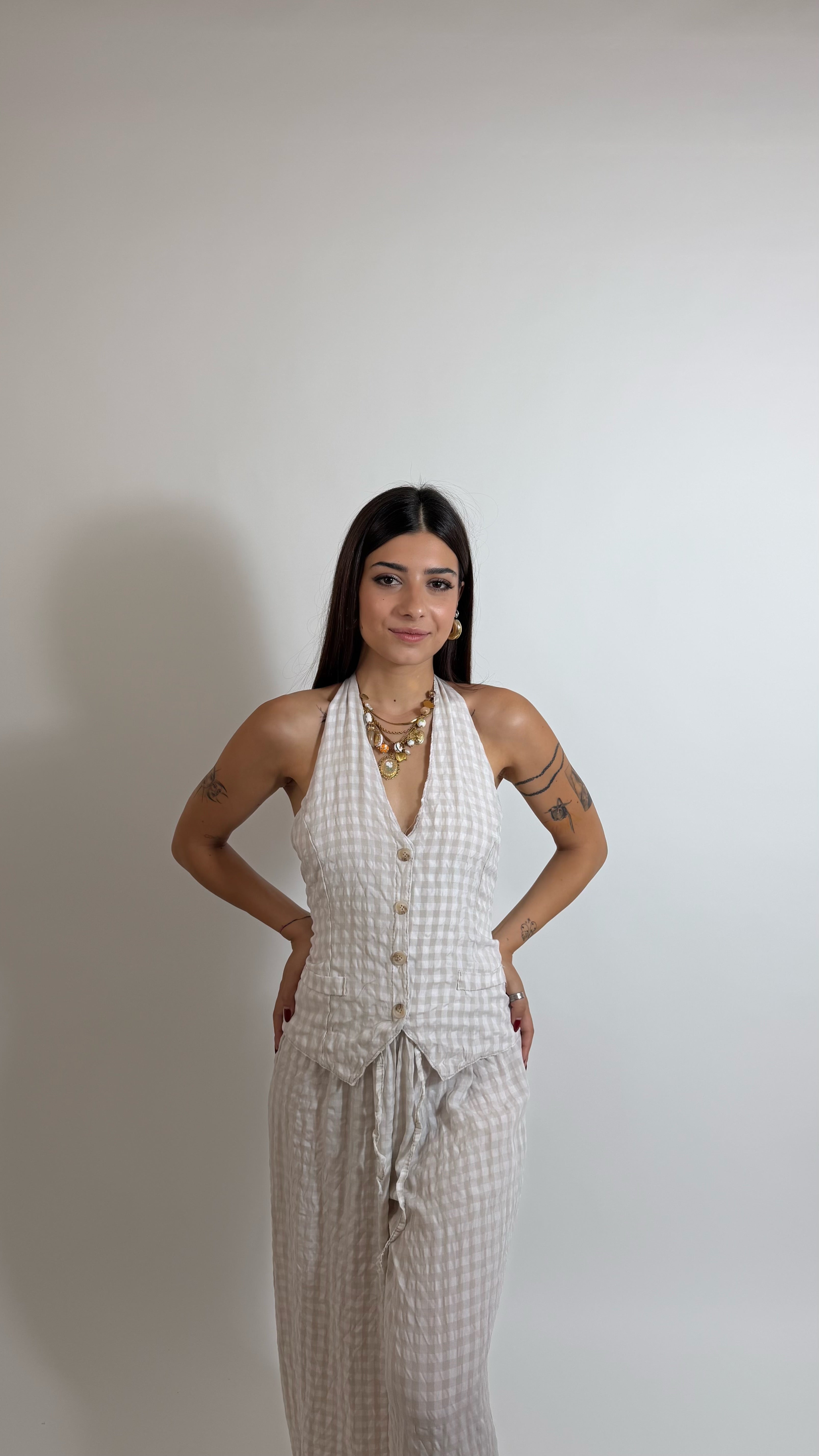 Set Halter Vichy Burro