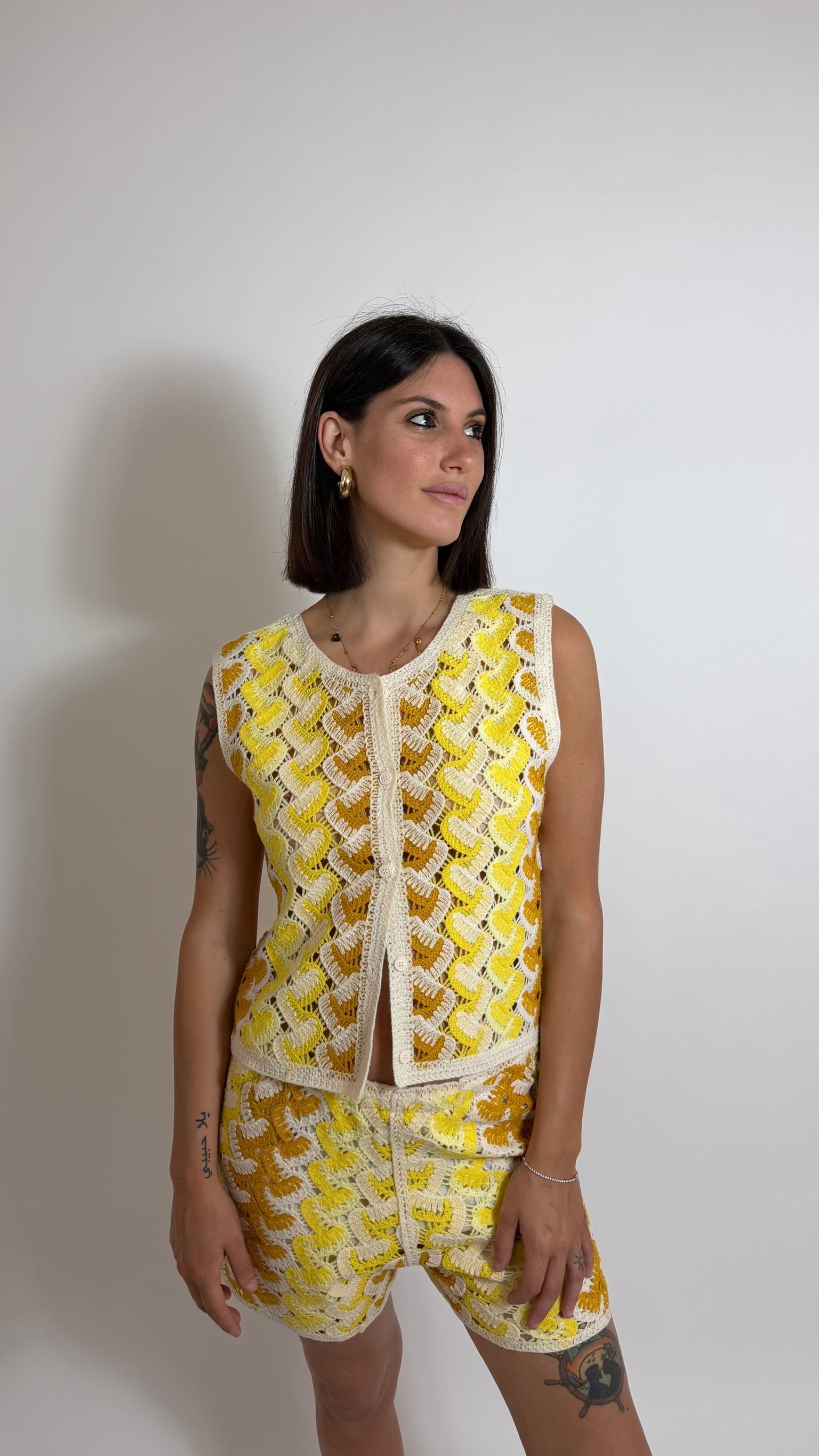 Set Crochet Rainbow Yellow