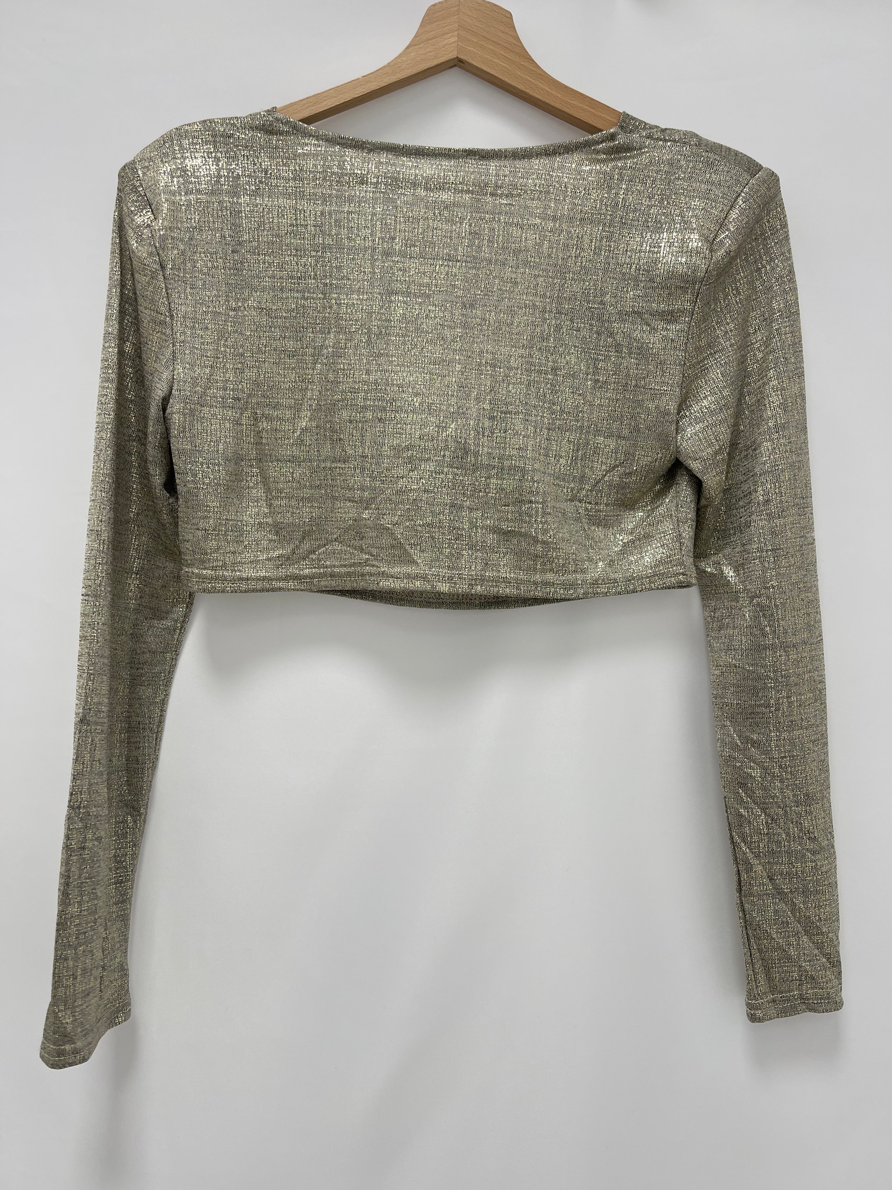 Top Scollo Cascata Satin Gold