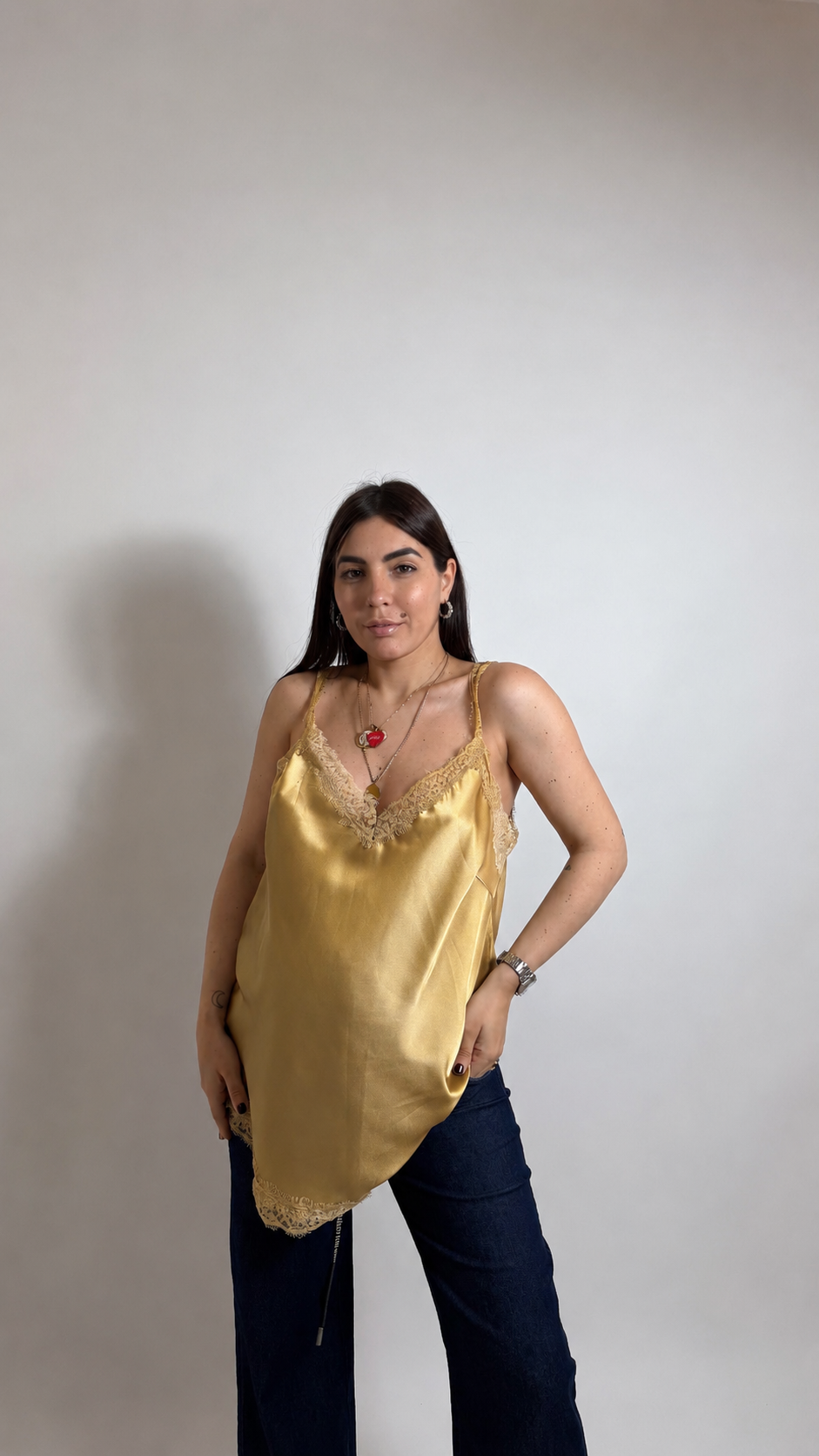 Top Silk & Lace Oro