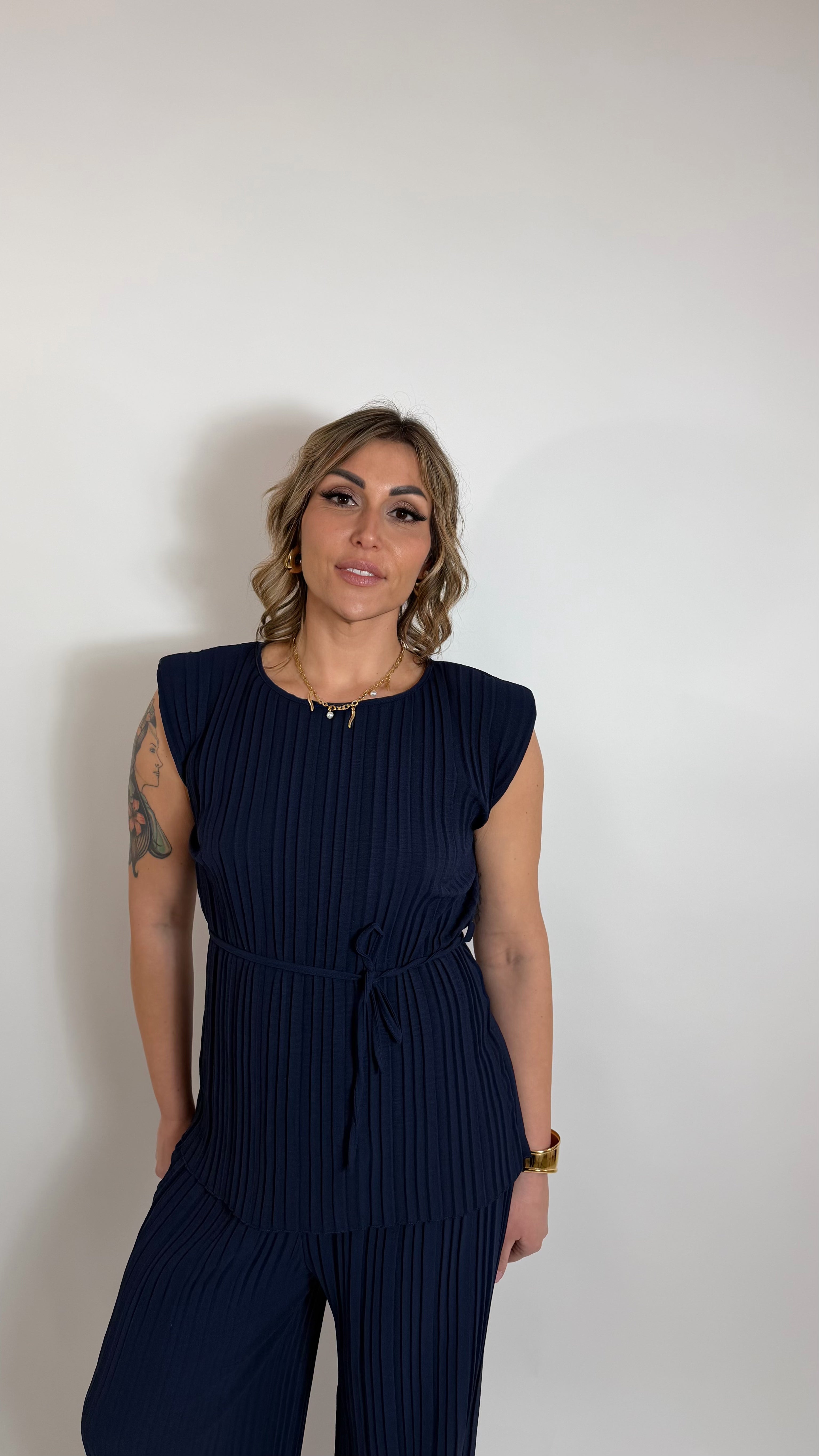 Plissè Couture Set Blu