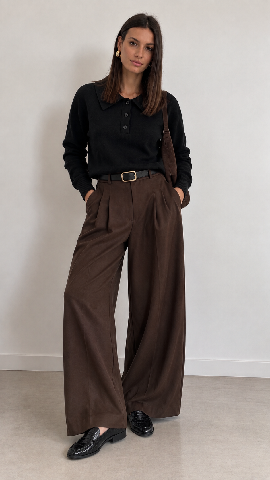 Pantalone Full Lenght Con Cinta Choco