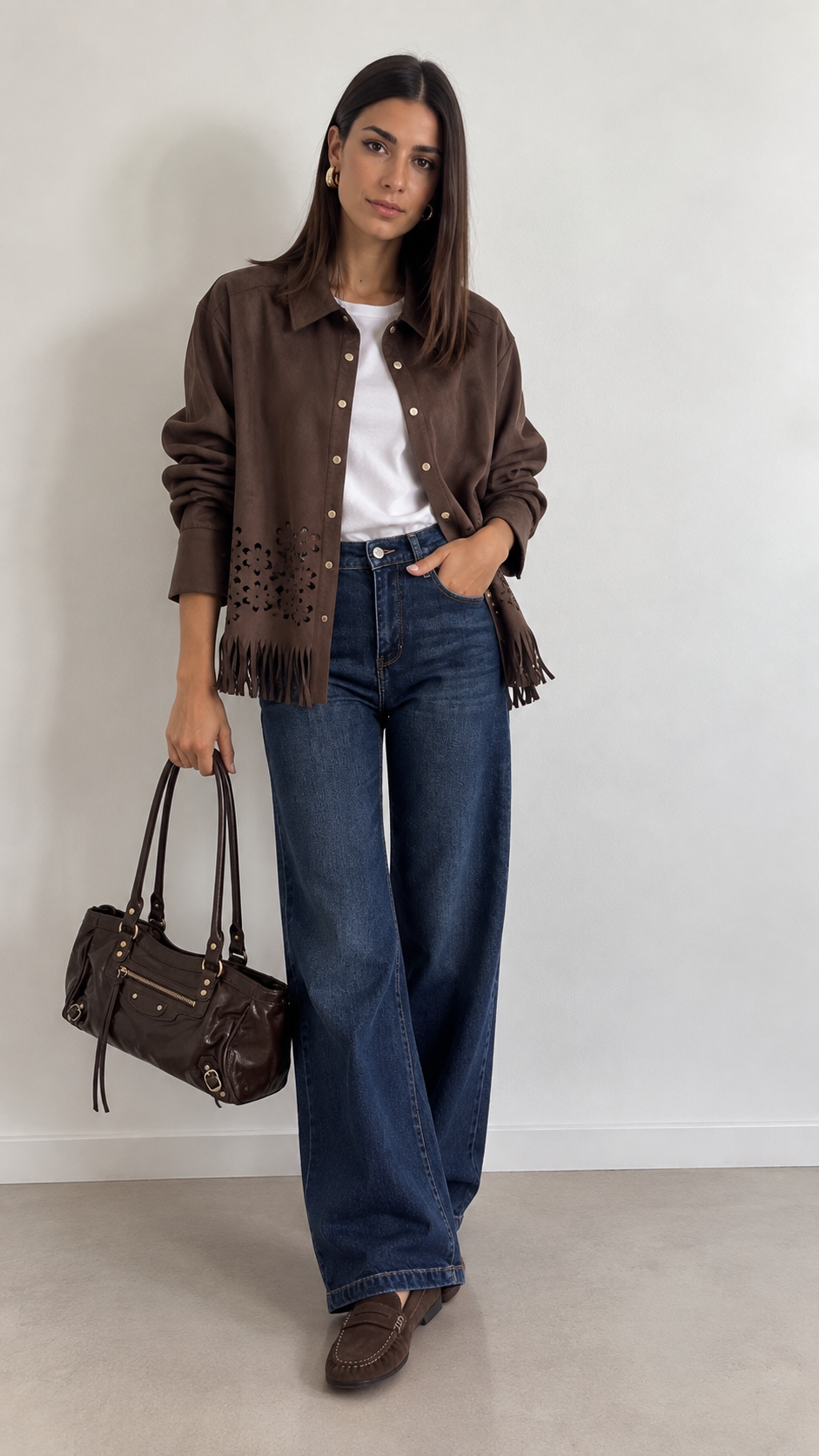 Camicia Suede Fringe