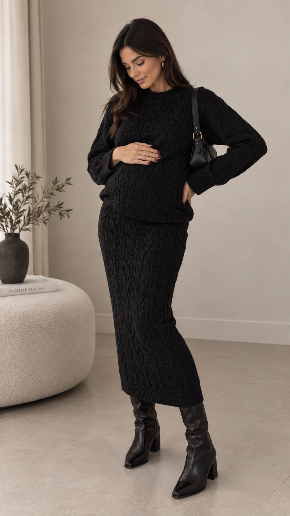 Set Pull e Longuette Treccia Nero