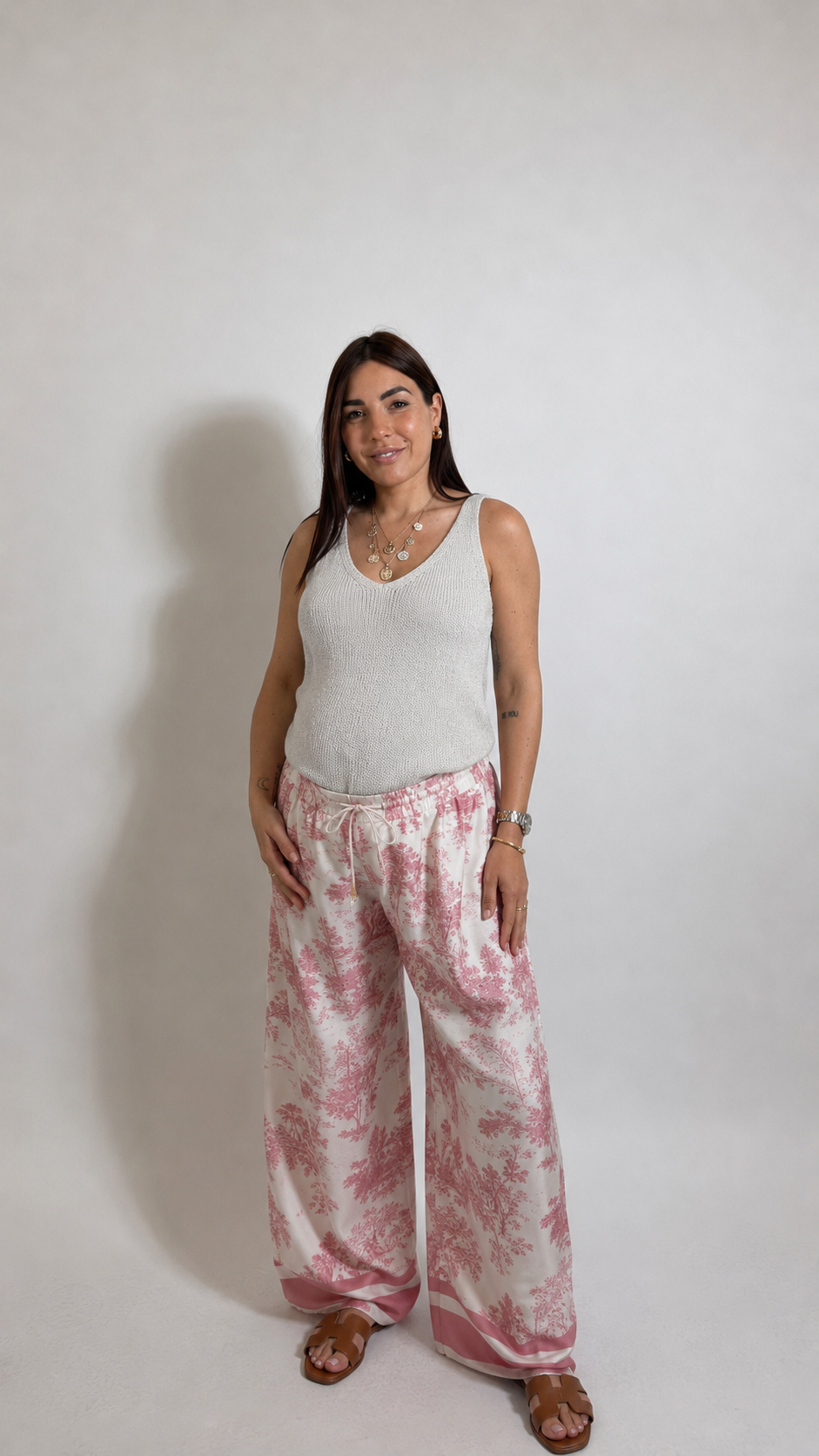 Canotta in Filo Lurex Bianca