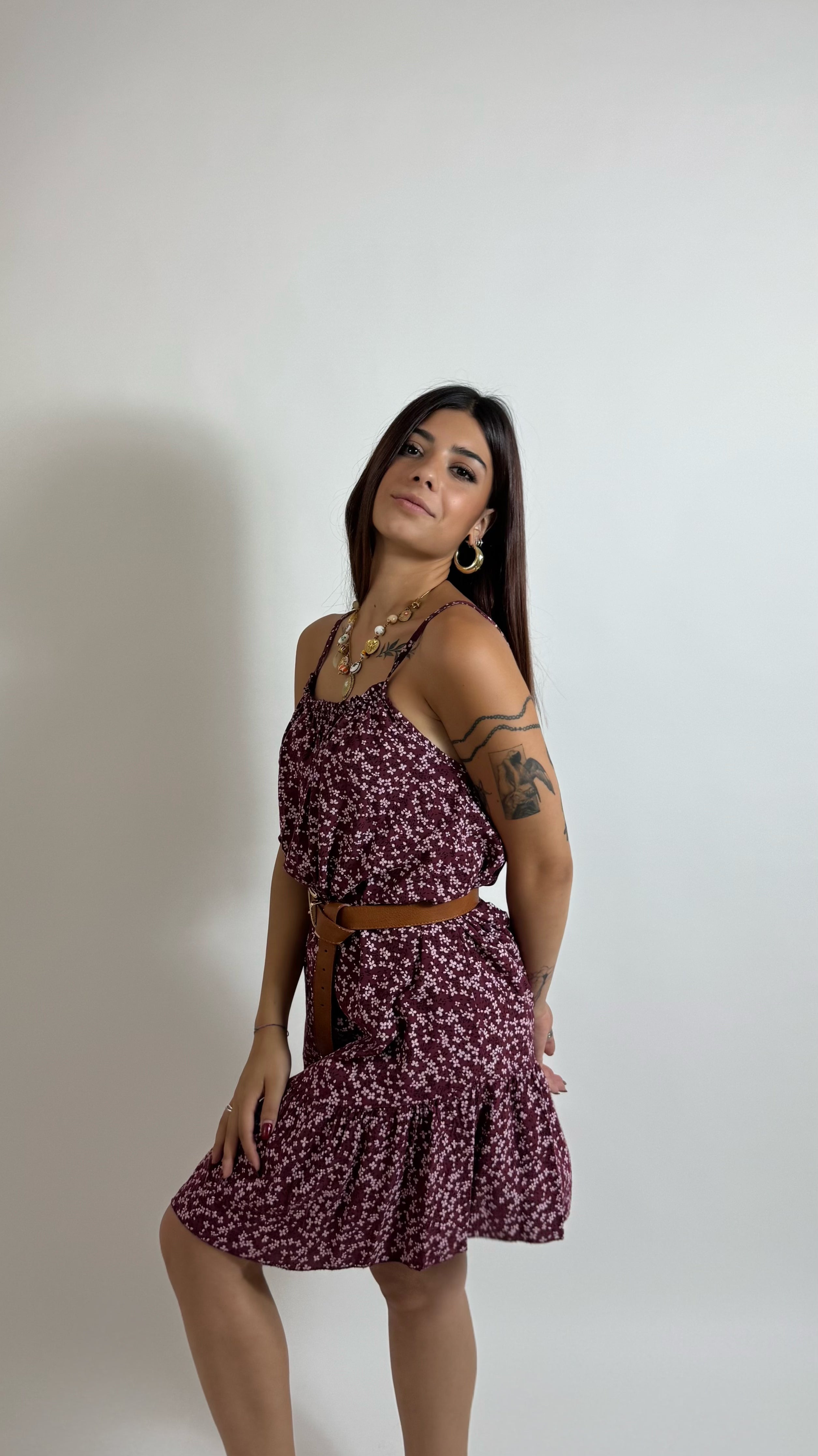 Mini Dress Bloom Rosso India