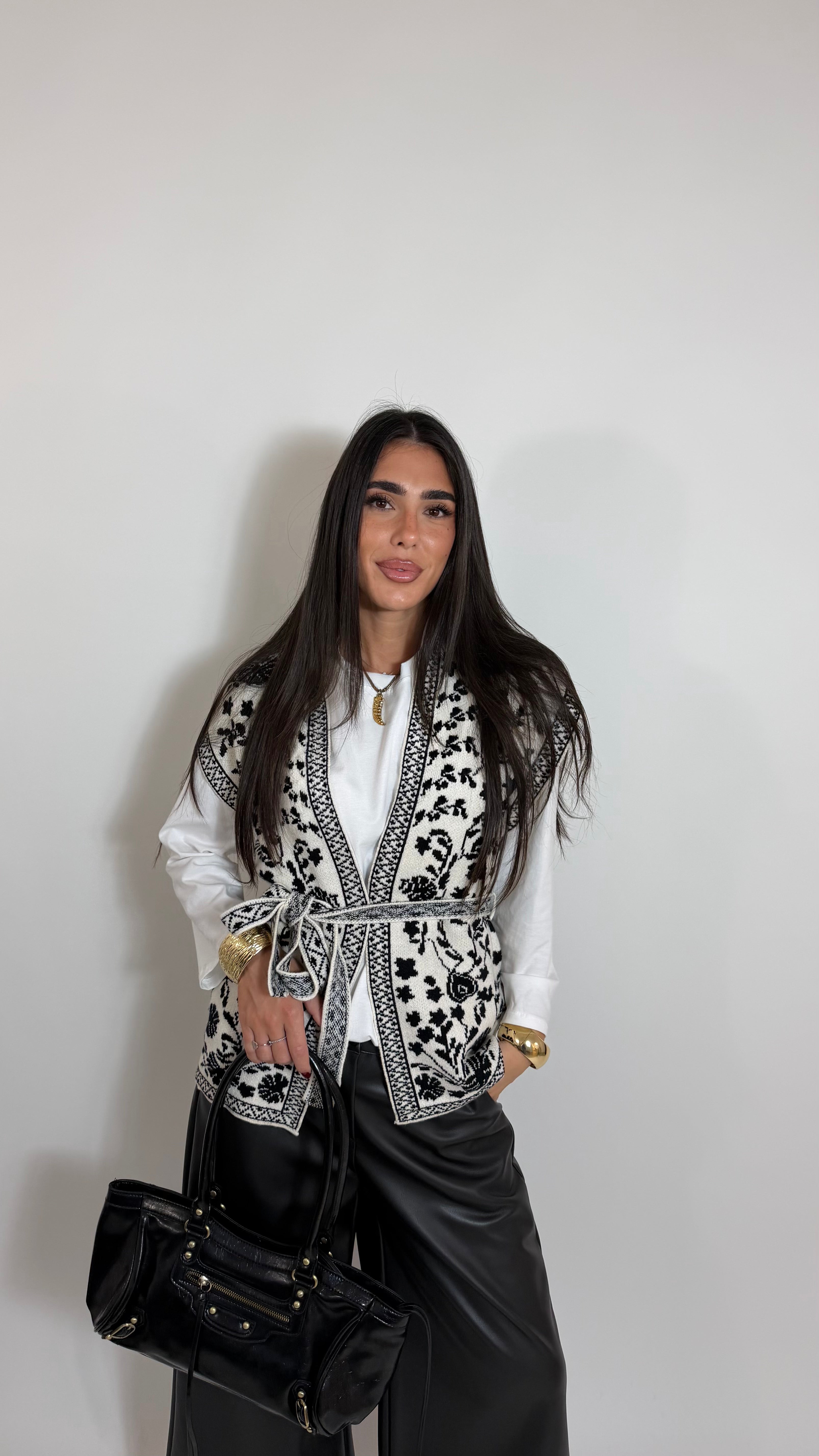 Gilet Jacquard Folk