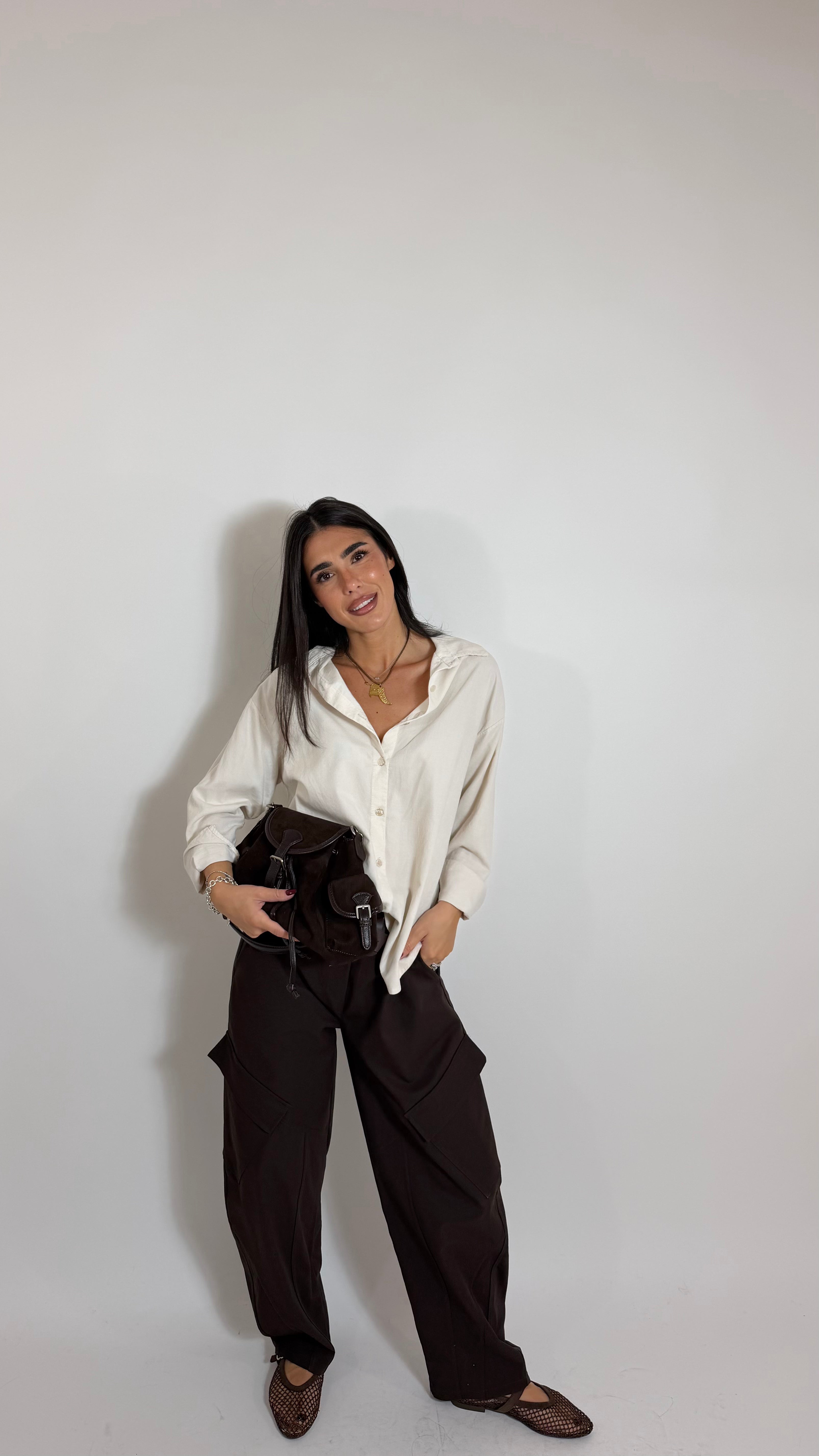 Camicia Velvet Stripe Burro