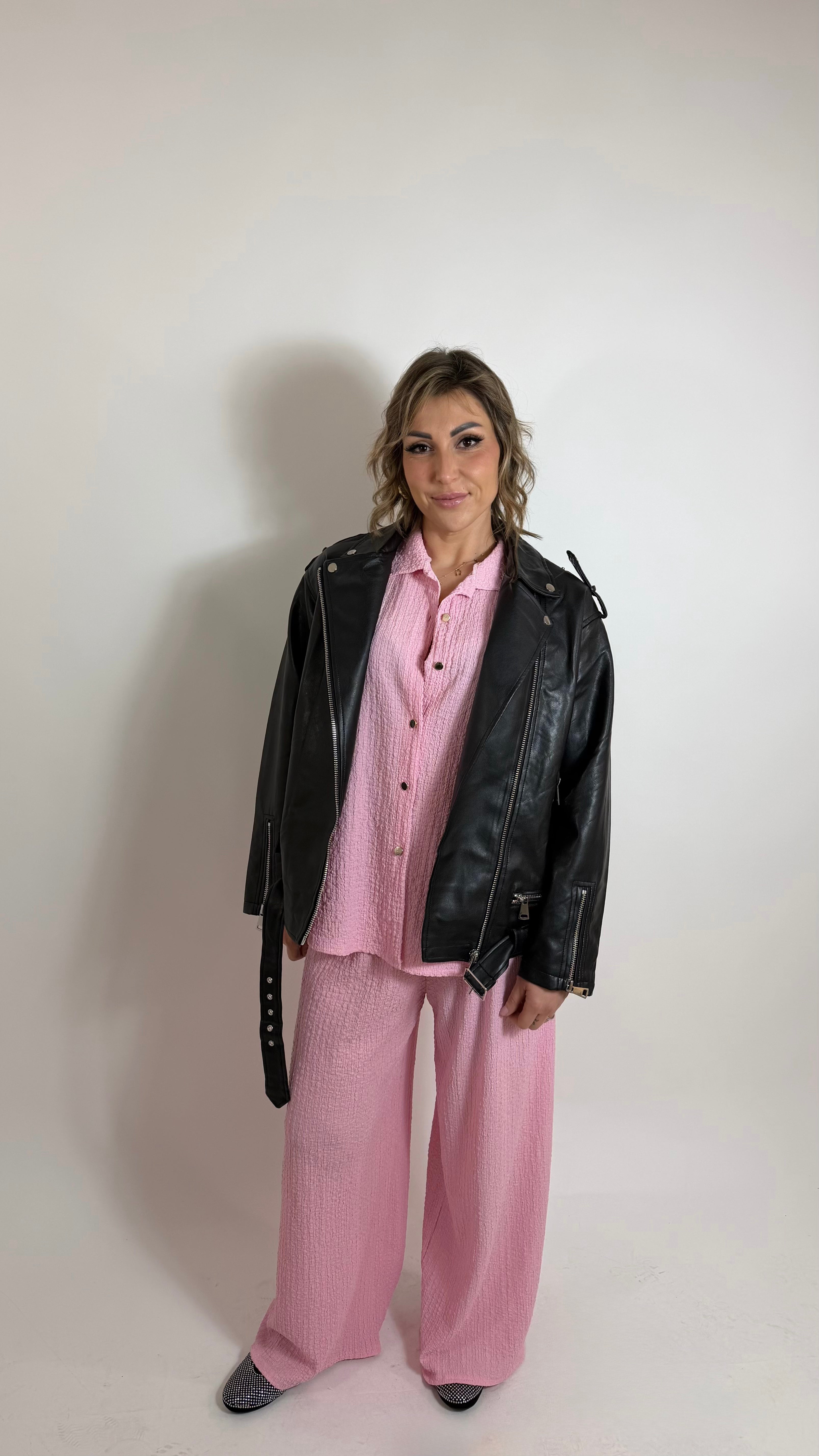 Set Crinkle Pink