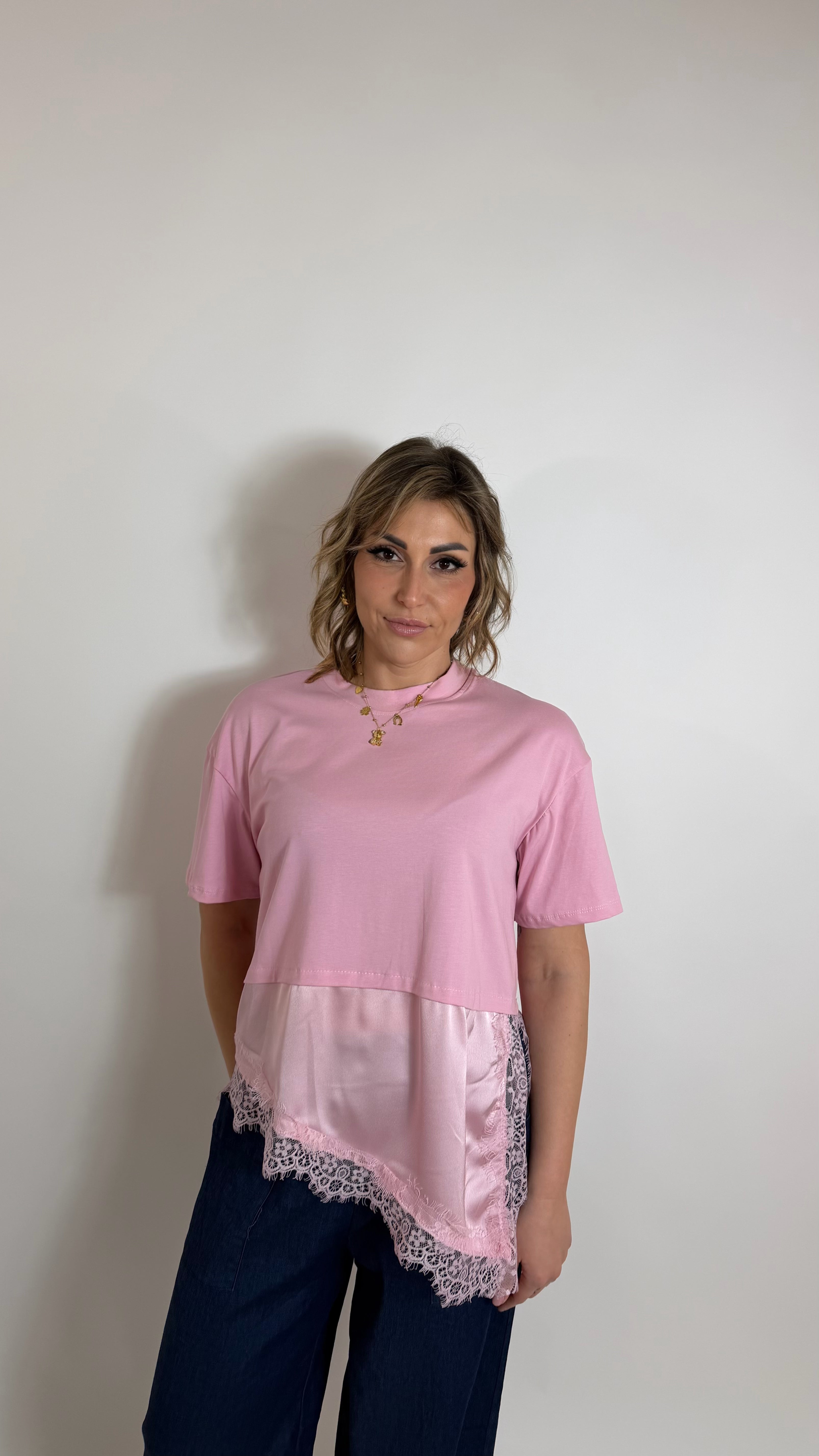 Pantalone Barrel Chambray Dark Blue