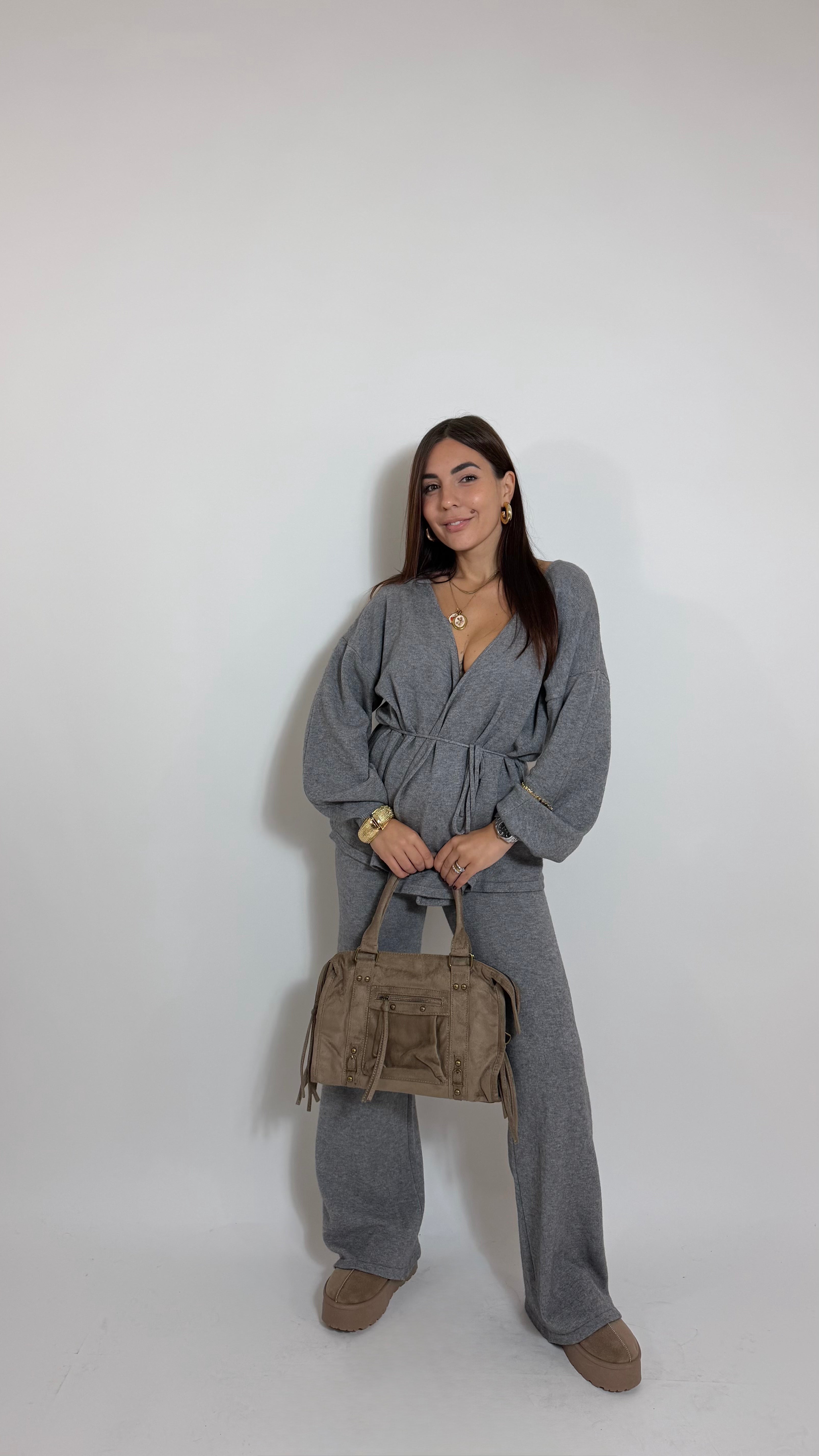 Incrociatina Set Grigio Perla