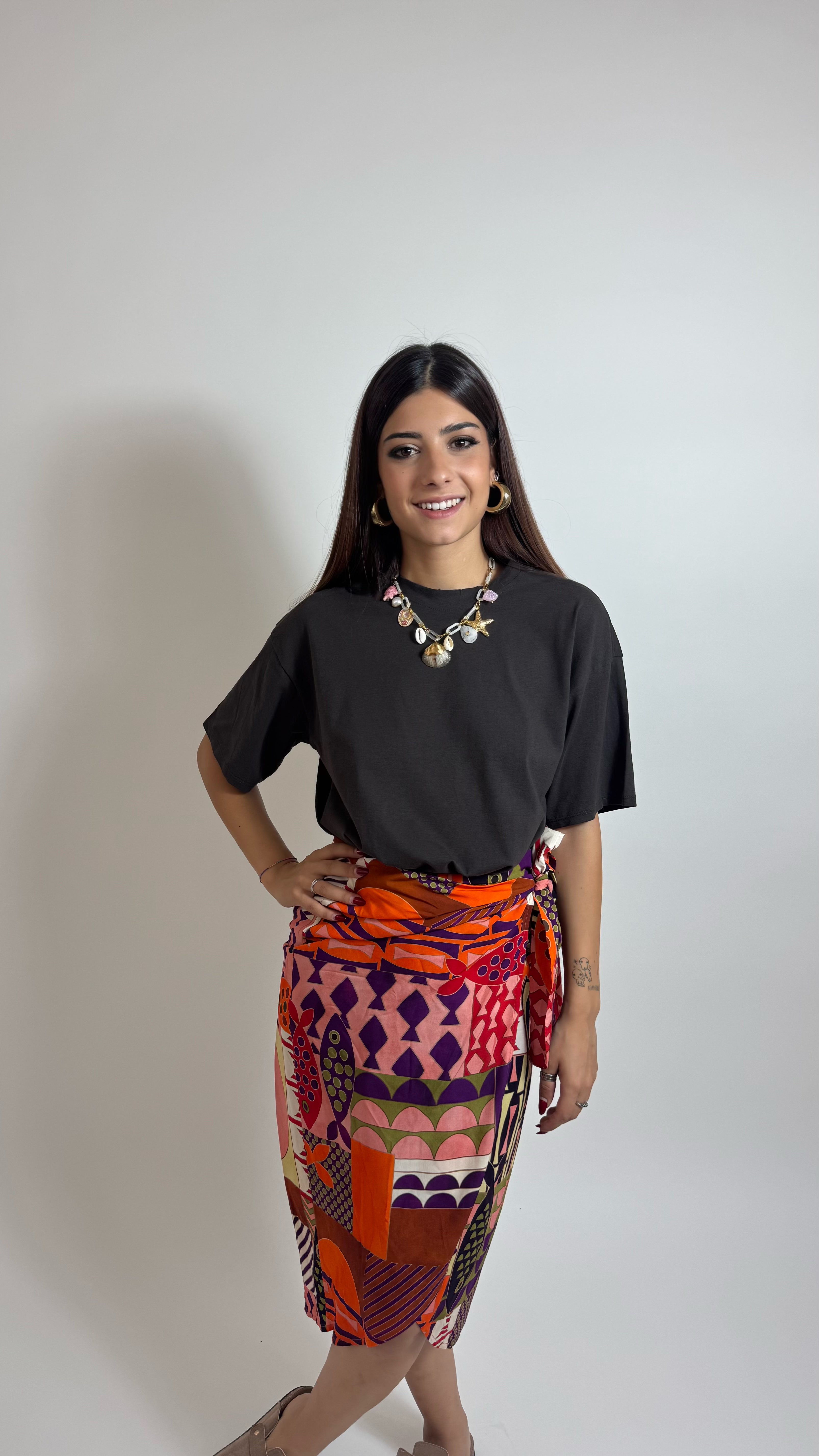 Gonna Pareo Midi Africa Orange