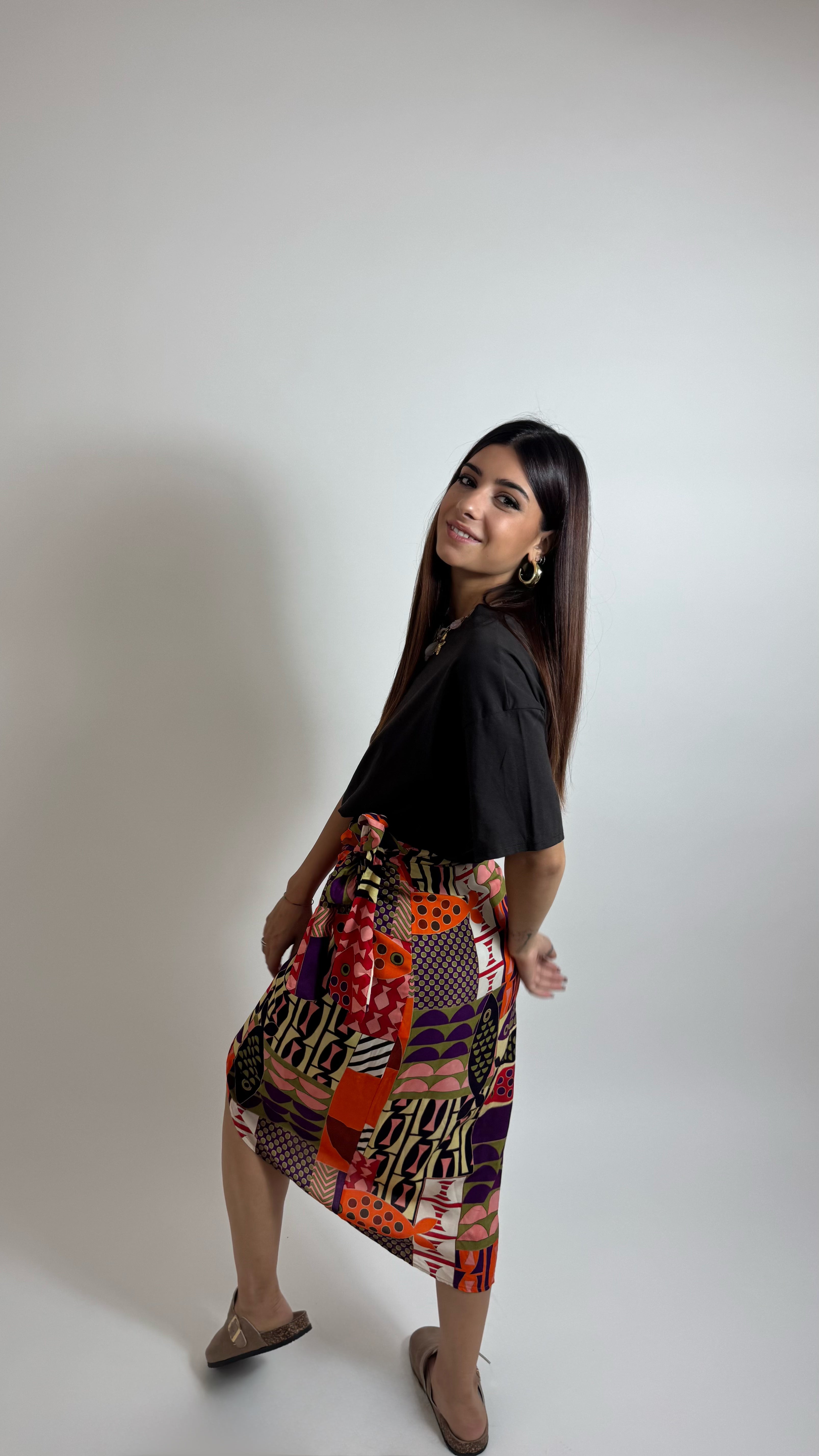 Gonna Pareo Midi Africa Orange