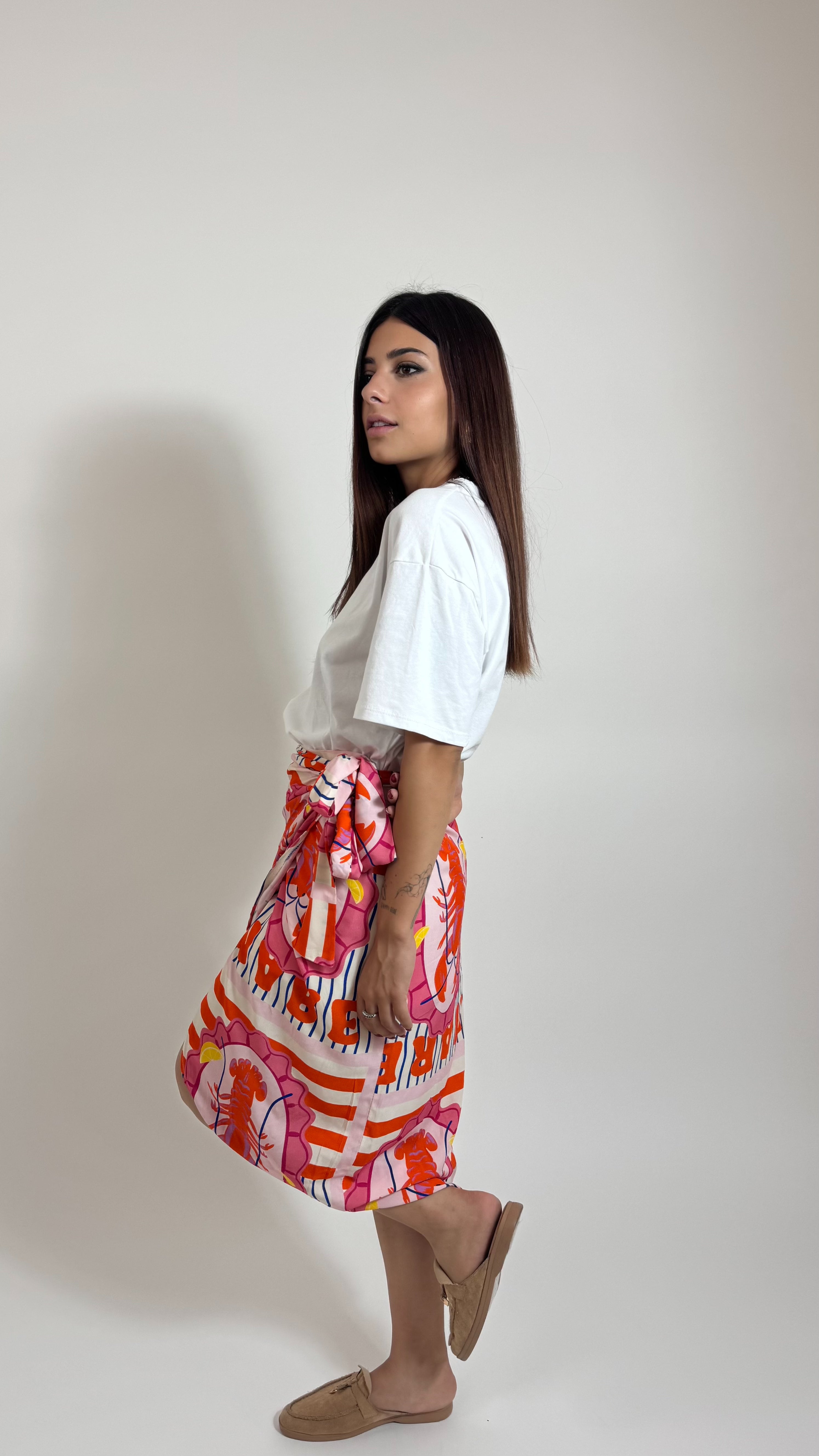 Gonna Pareo Midi Lobster Orange