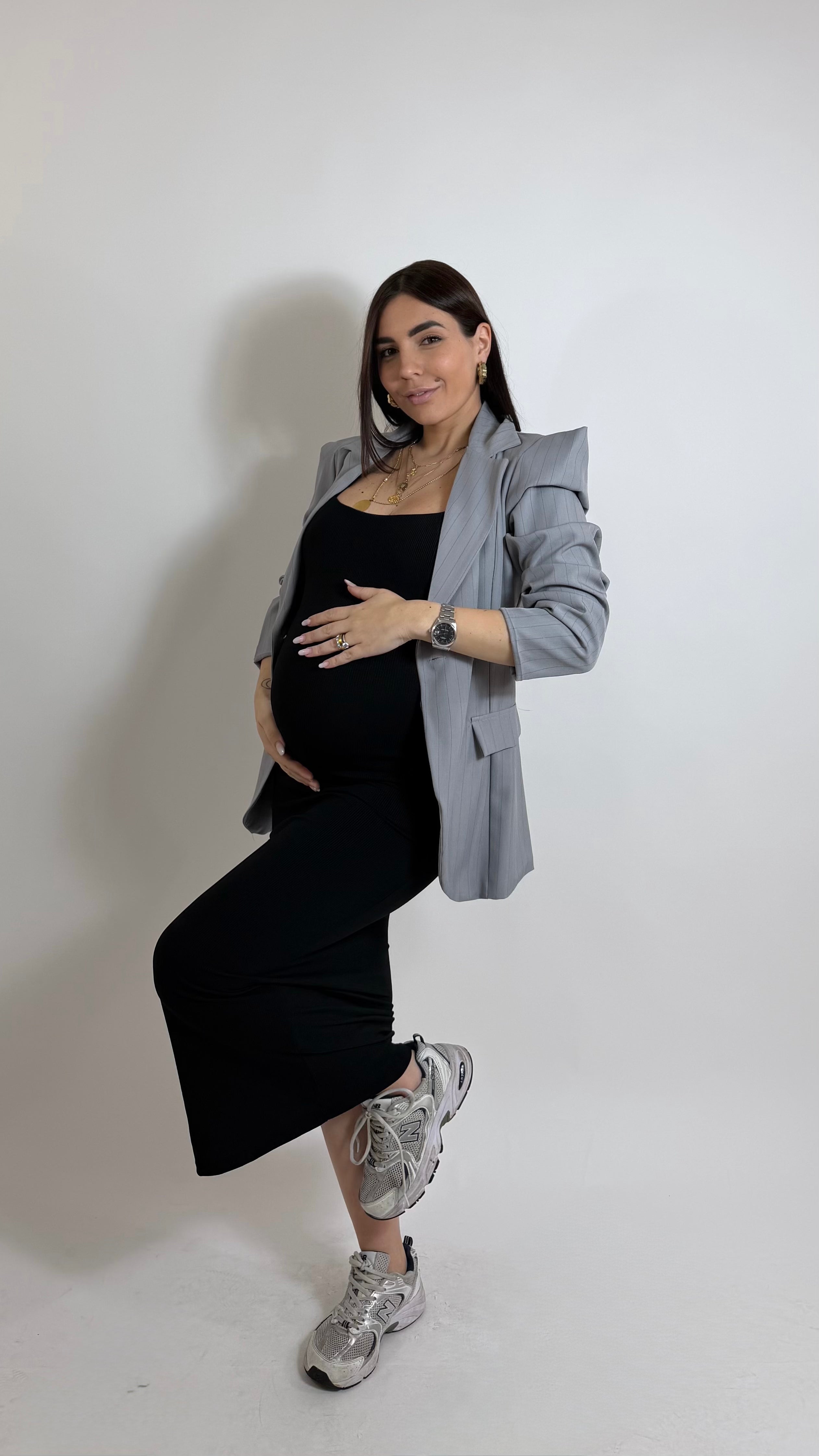 Abito Basic bretella sottile Nero