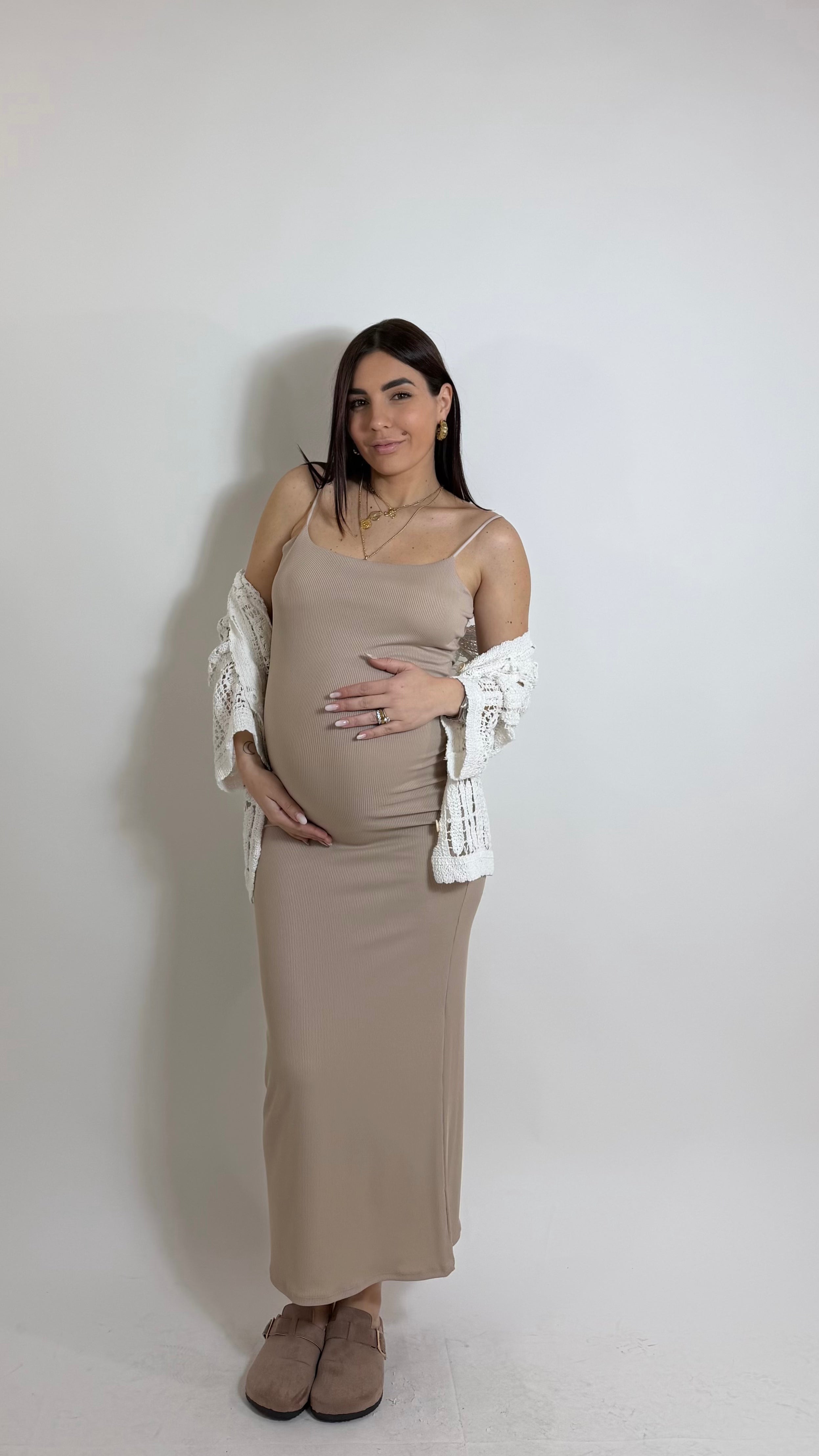 Abito Basic bretella sottile Nude