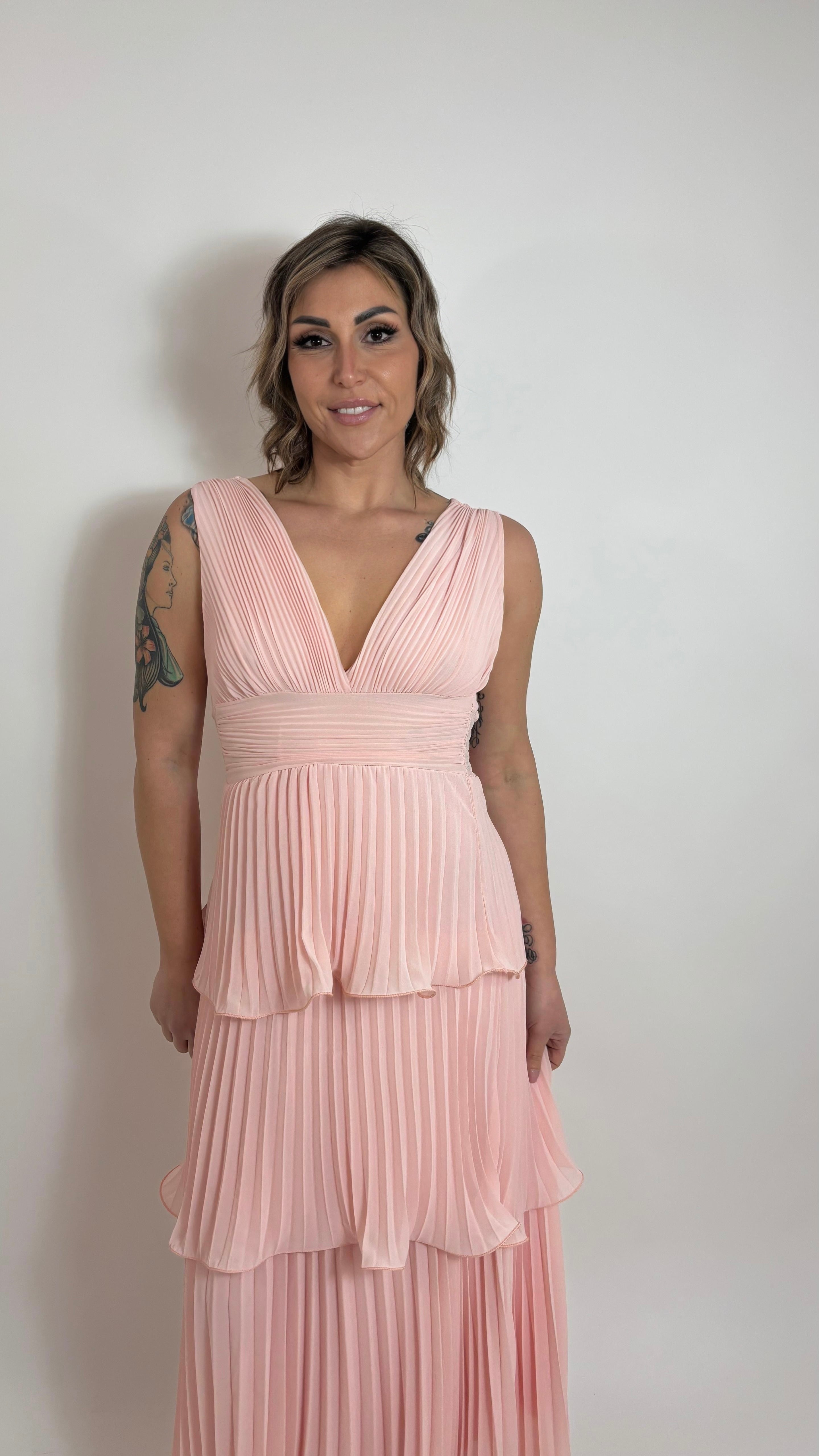 Abito Plissè Rosa
