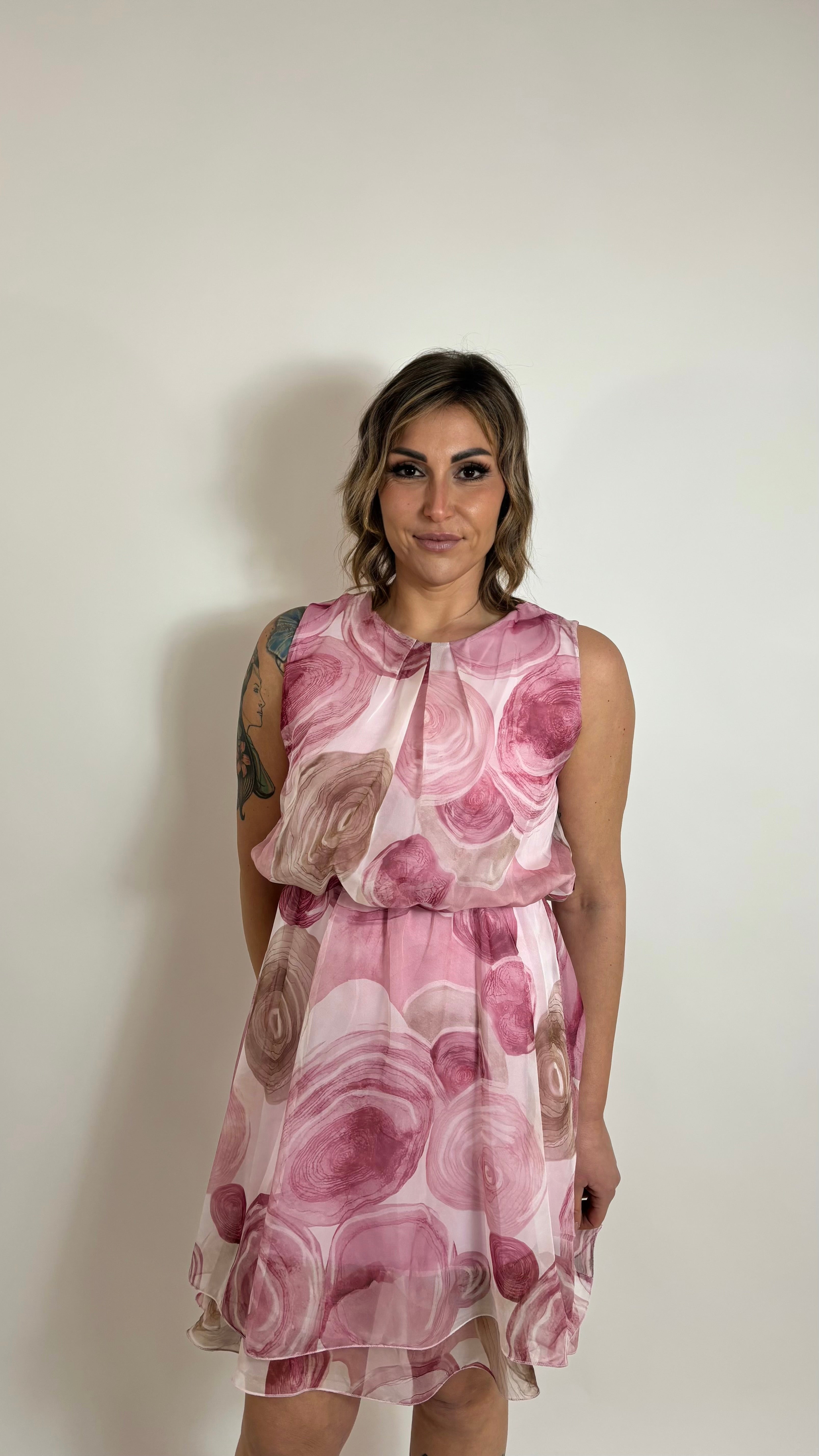 Abstract Dress Pink