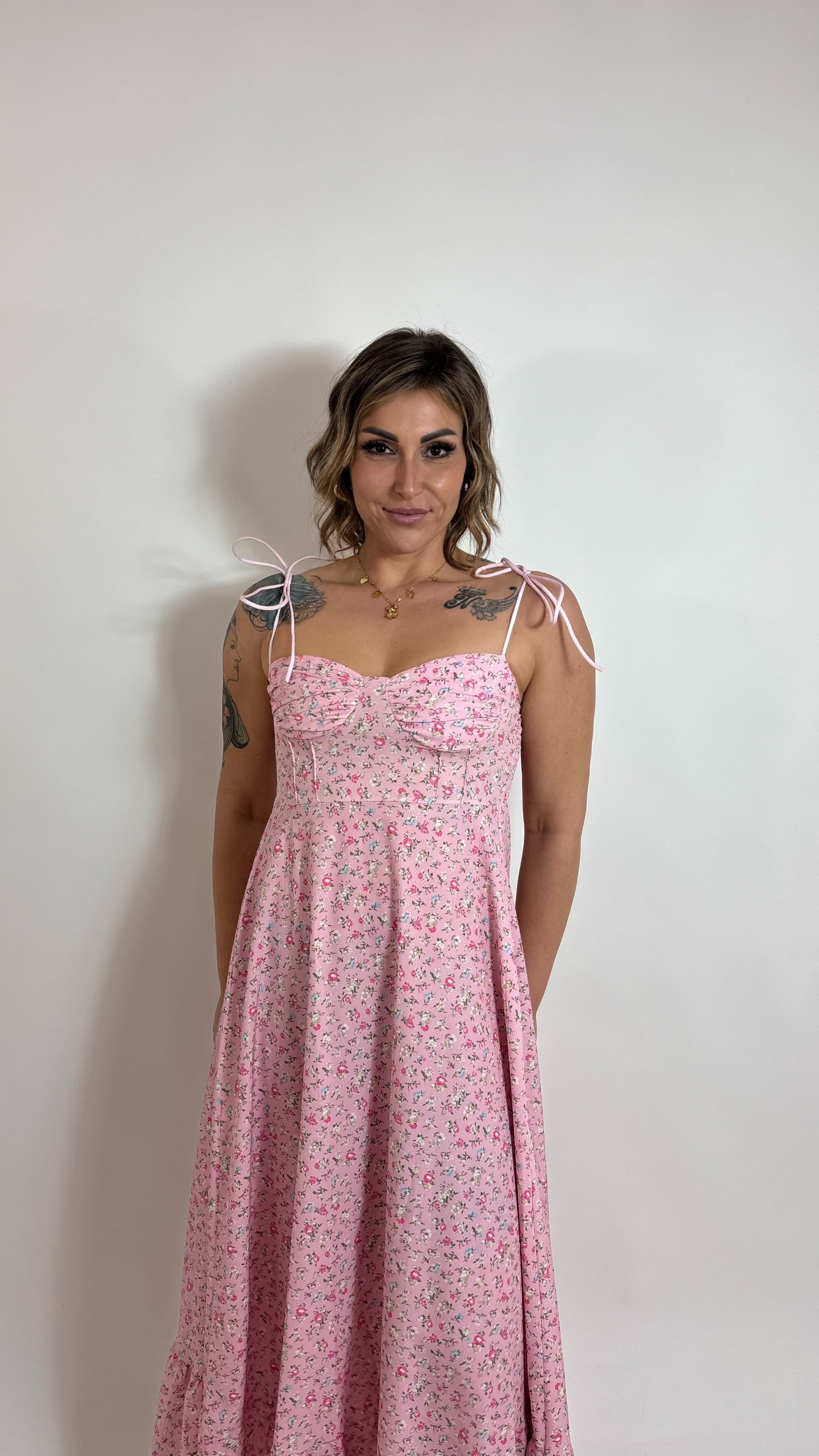 Abito Alice Flowers Rosa