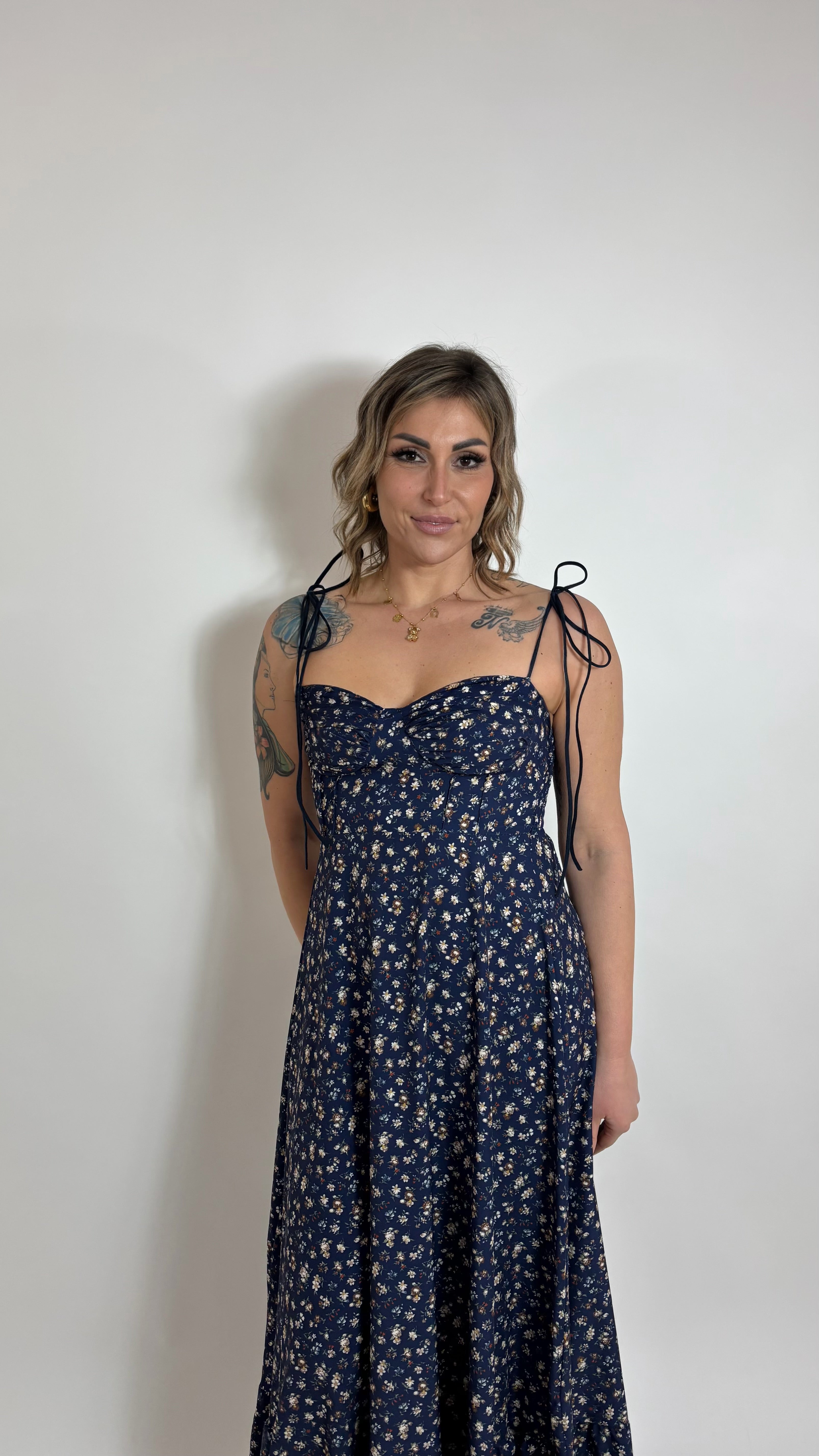 Abito Alice Flowers Blu