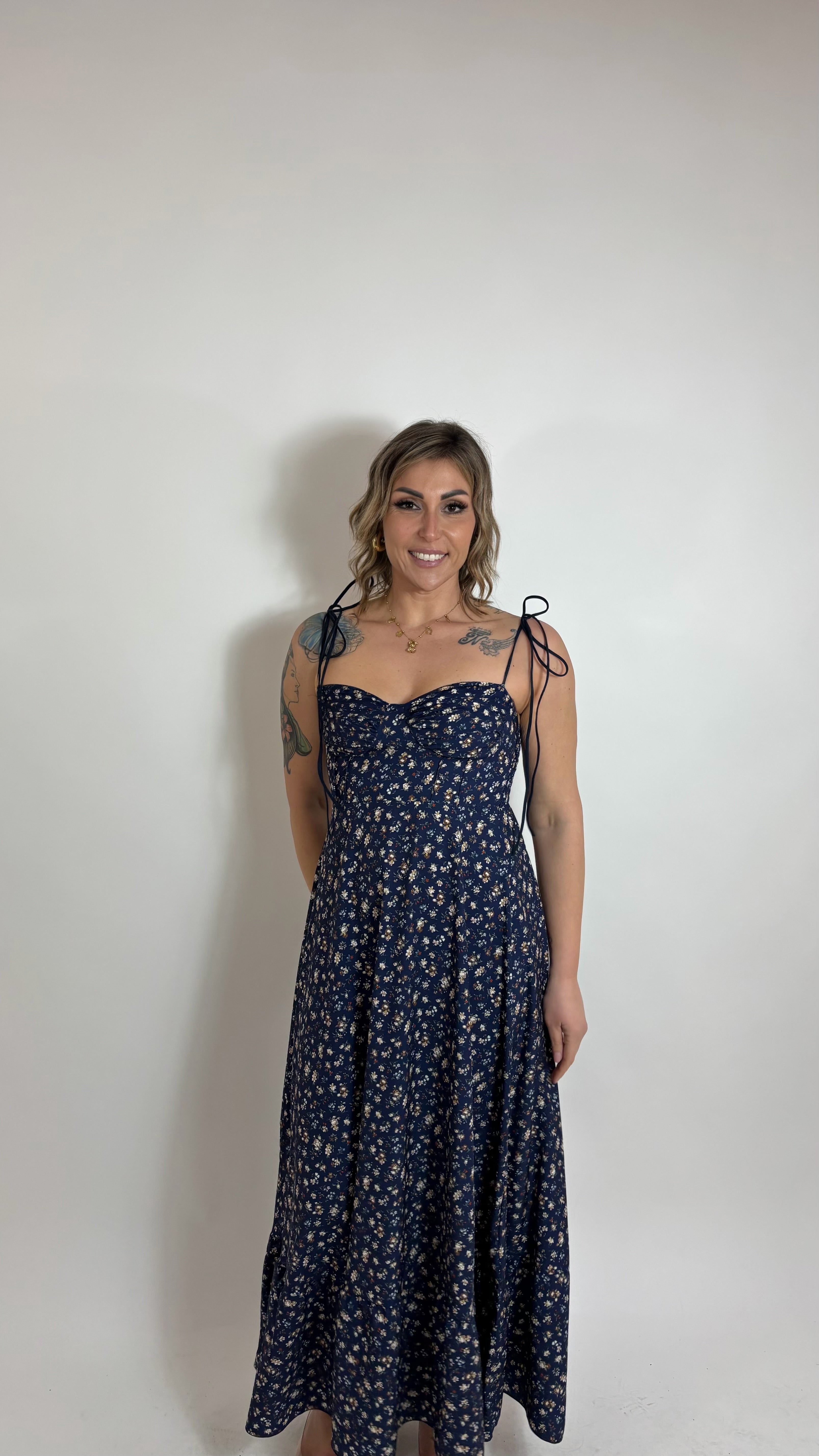 Abito Alice Flowers Blu