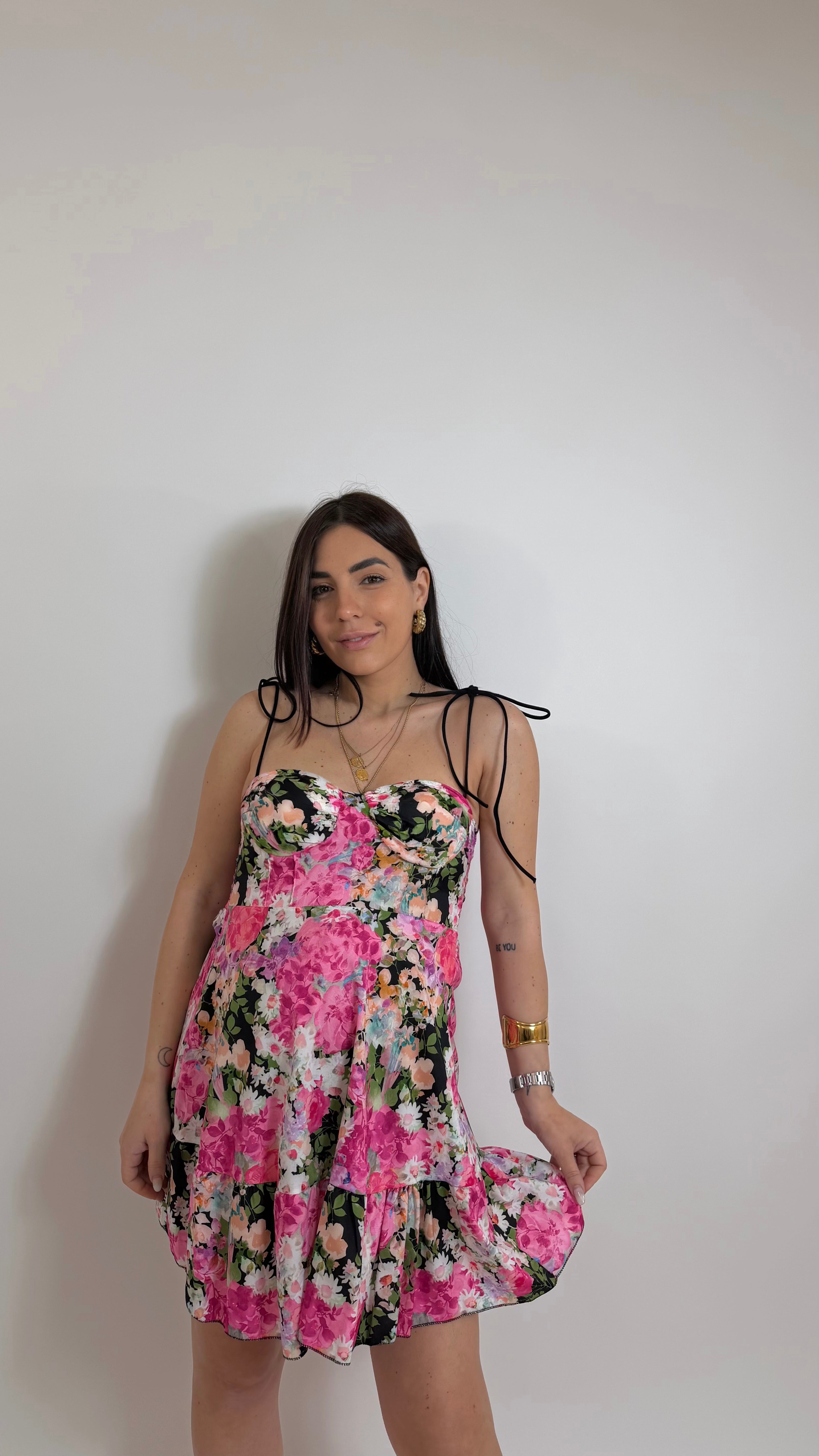 Mini Abito Flower Pink