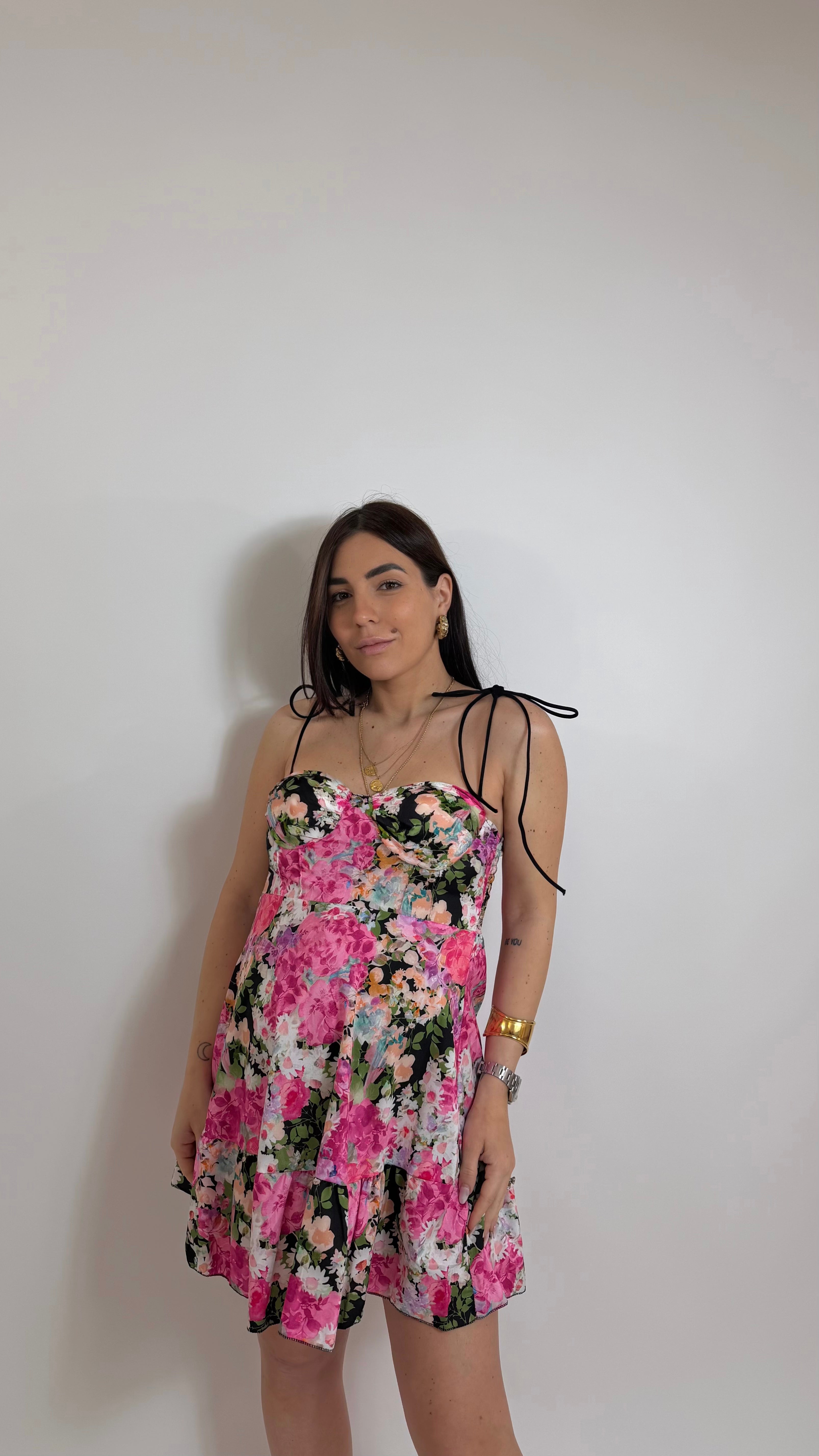 Mini Abito Flower Pink