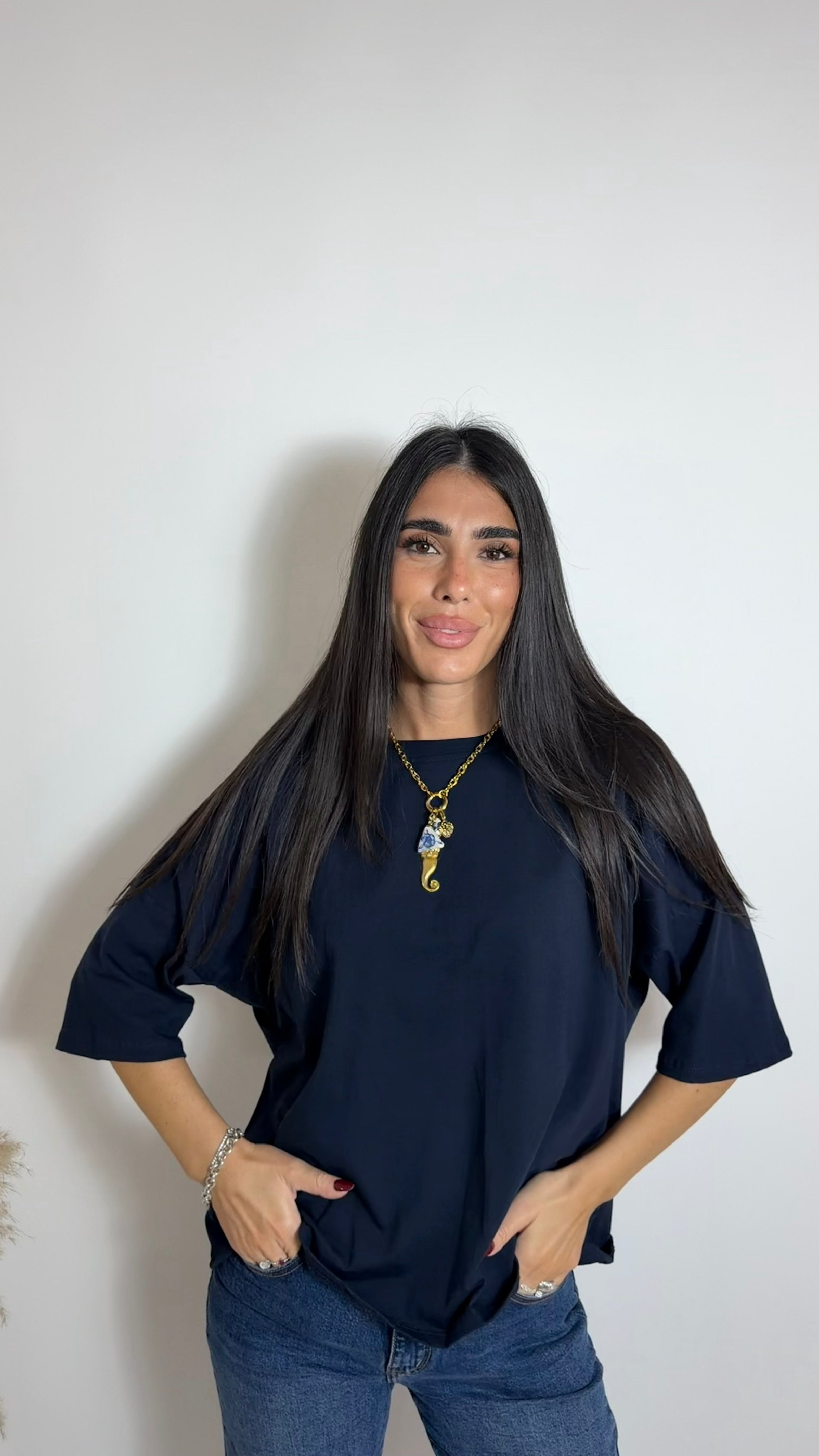 T-shirt Over Blu notte
