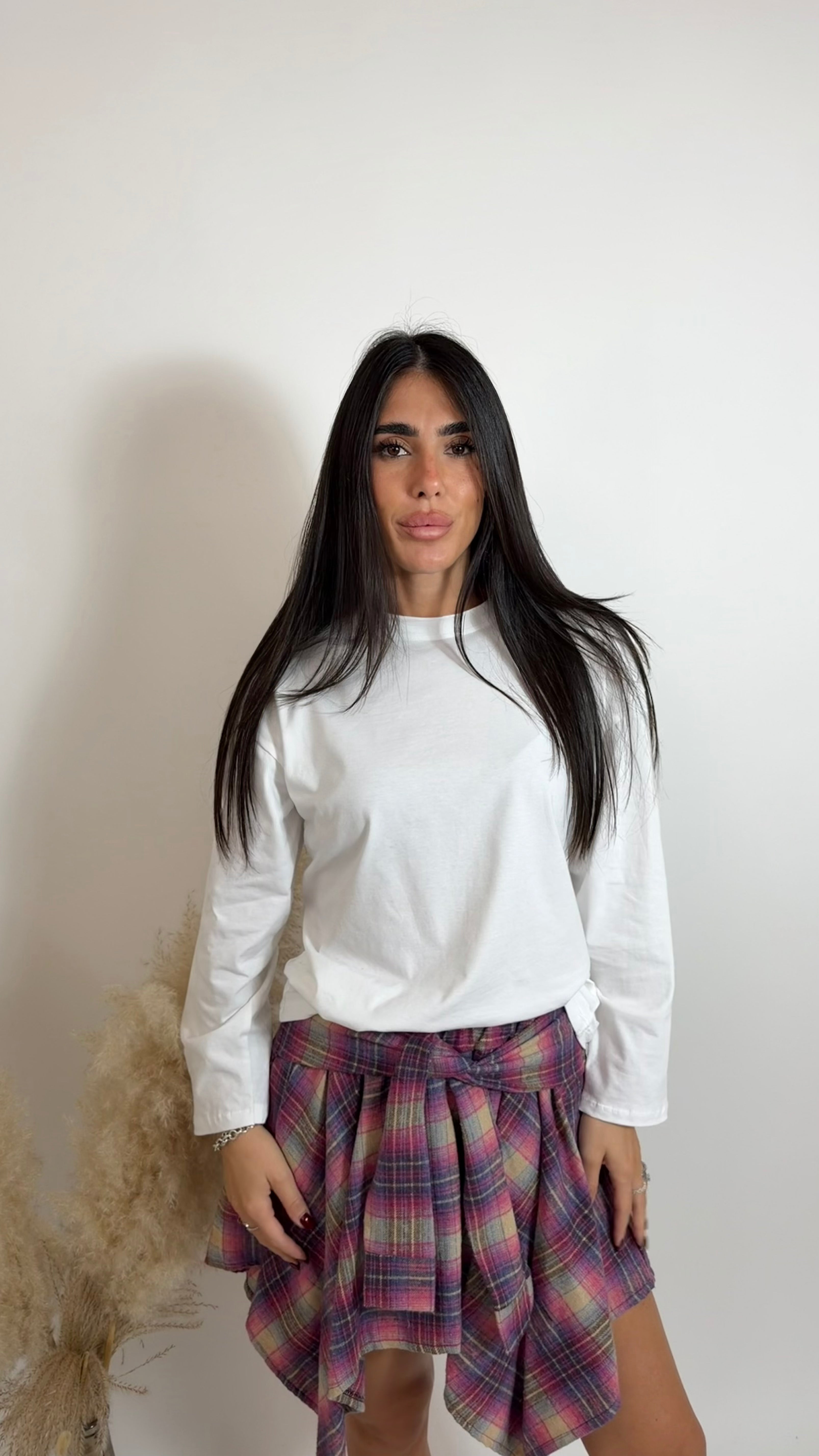 Gonna Camicia Rosa Multicolor