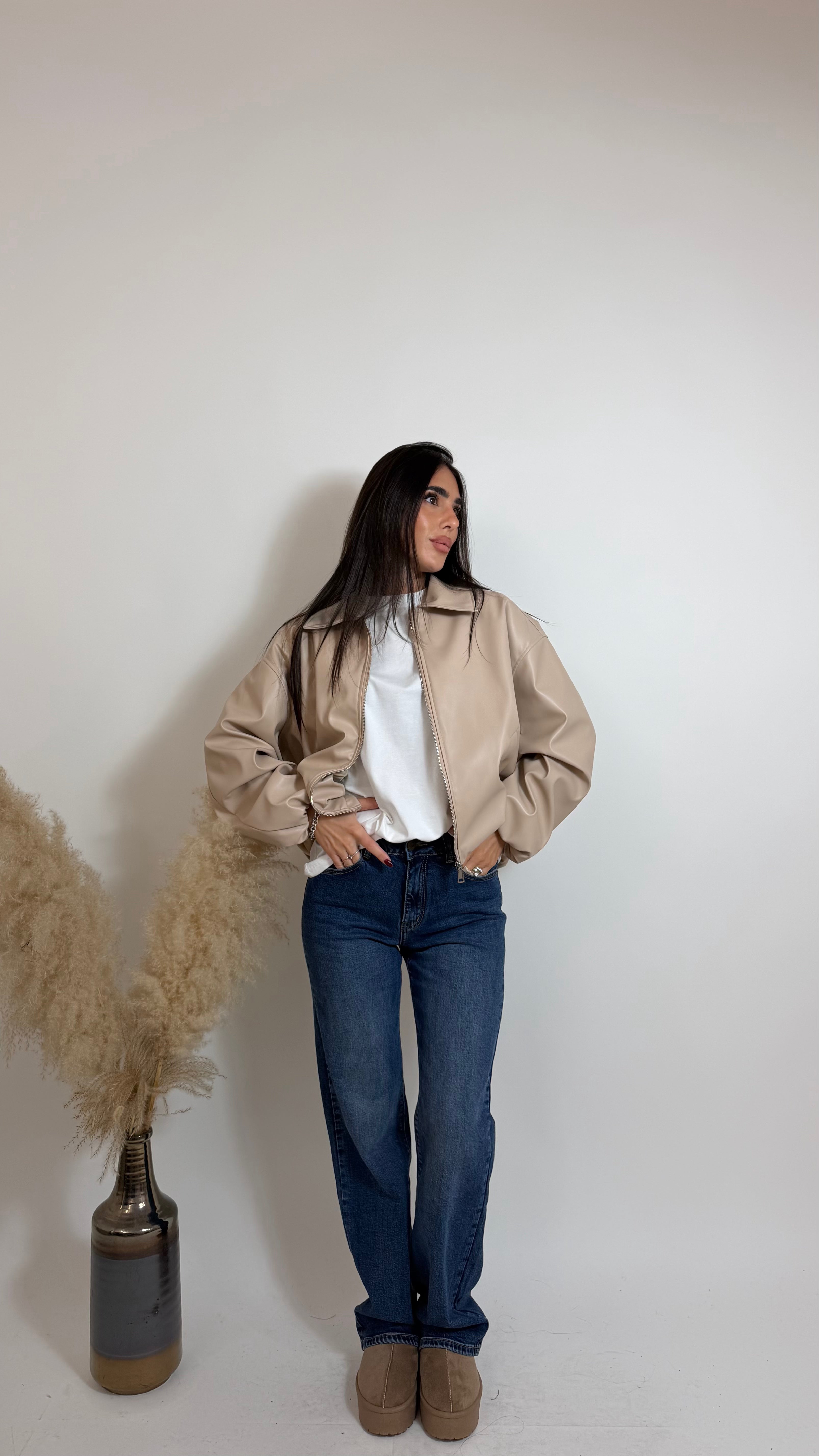 Bomber Ecopelle Burro