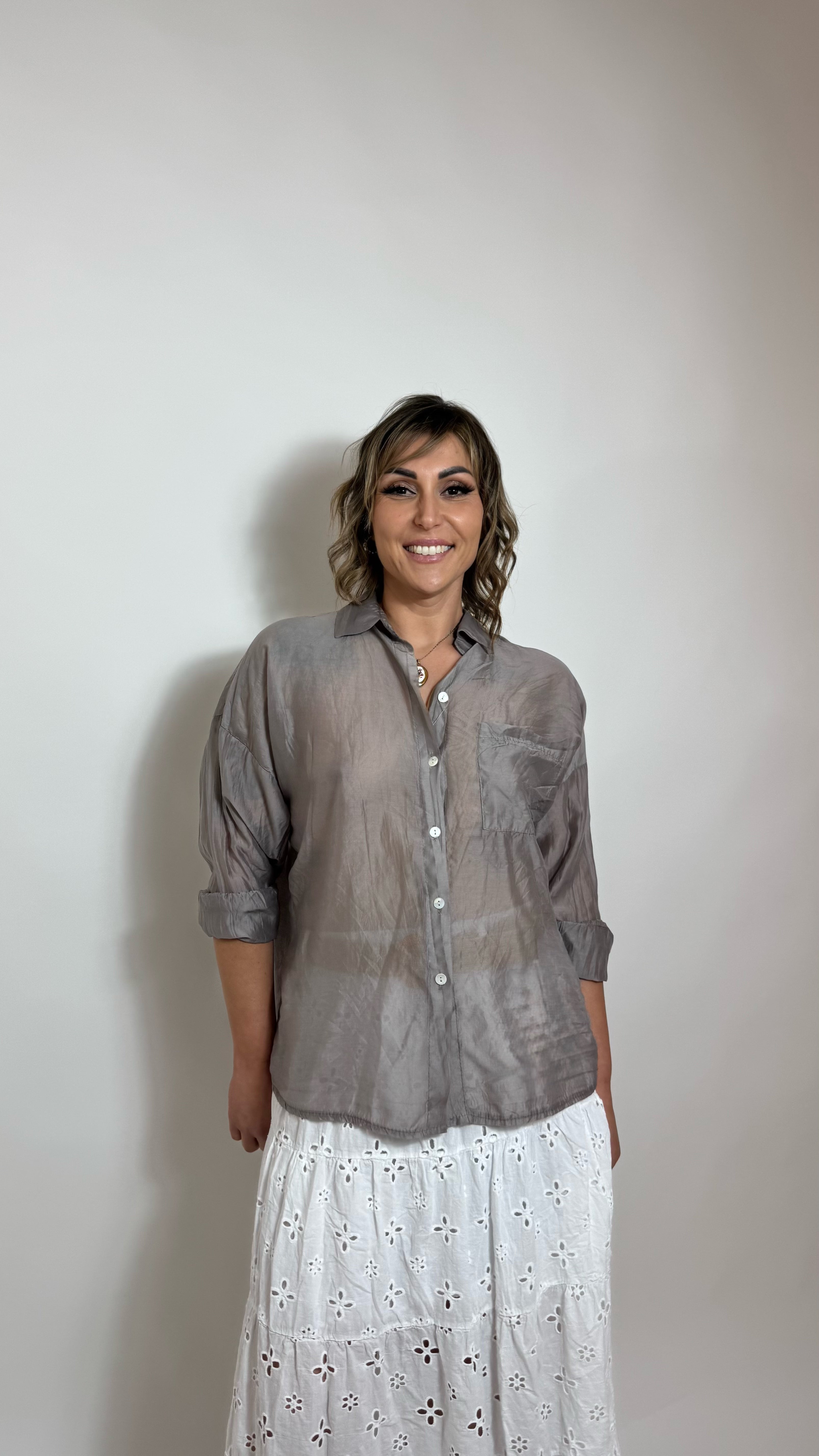 Camicia Soft Transparency Tortora