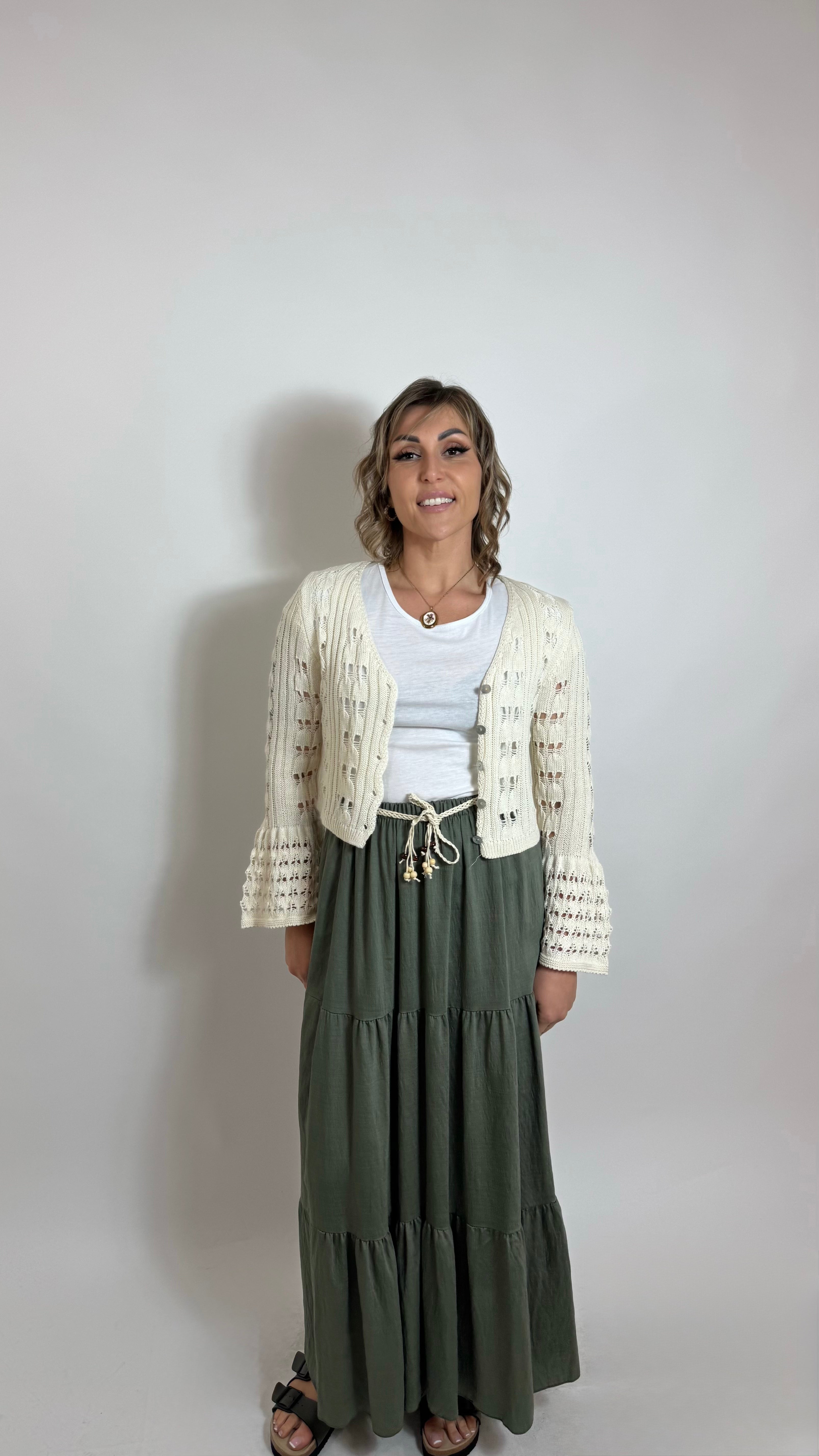 Gonna Balze Boho Verde